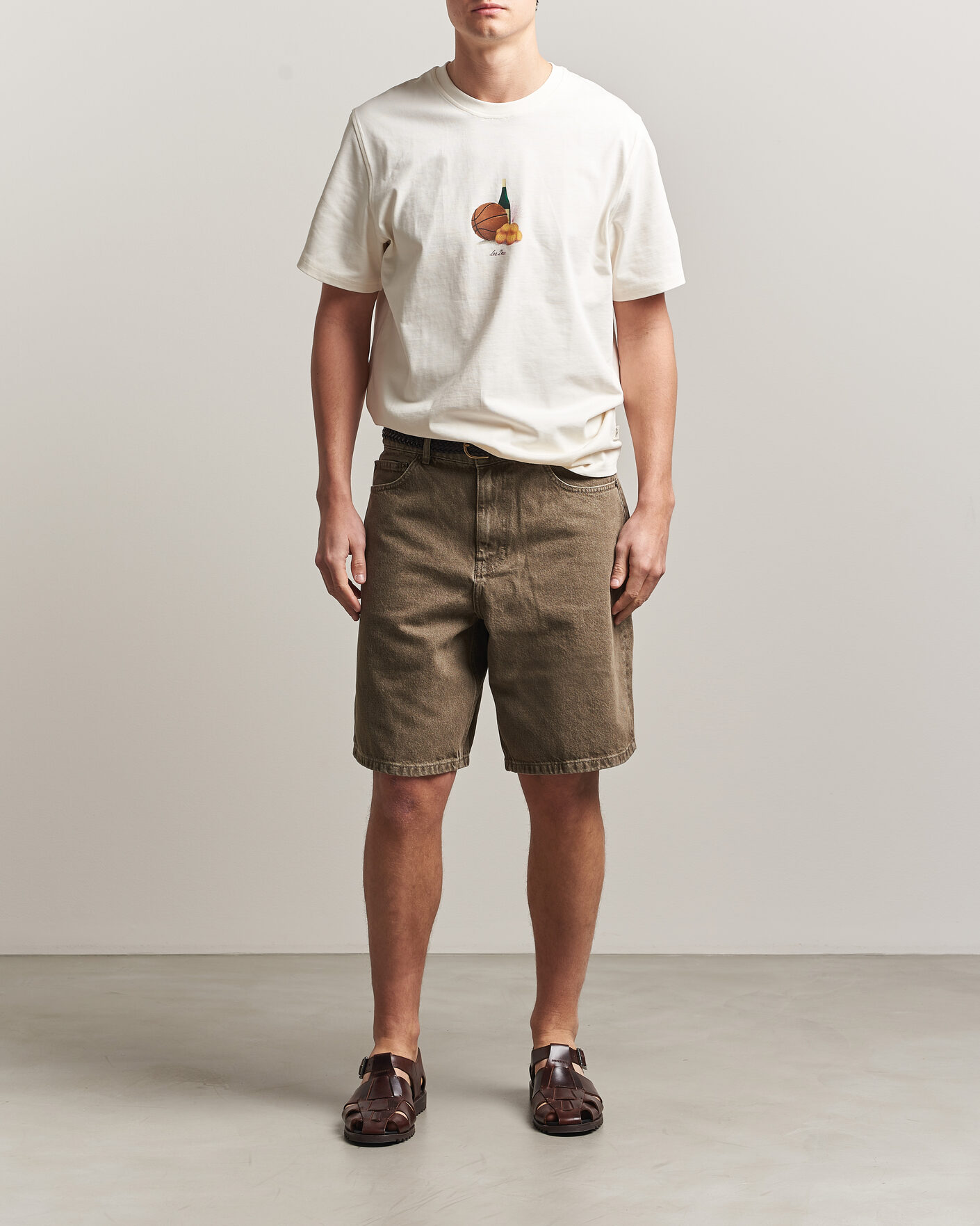 Mies | Shortsit | LES DEUX | Denim Shorts Light Brown