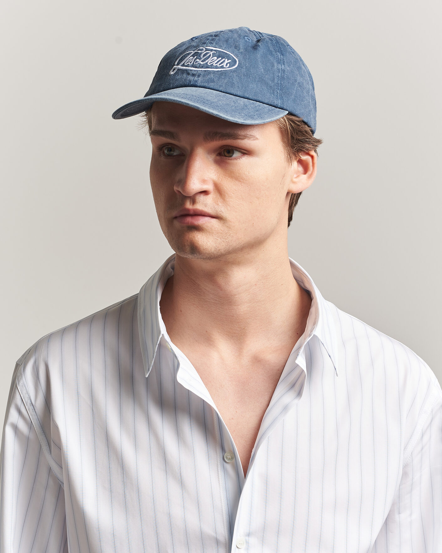 Mies | Päähineet | LES DEUX | Logo Dad Cap Dark Denim Blue