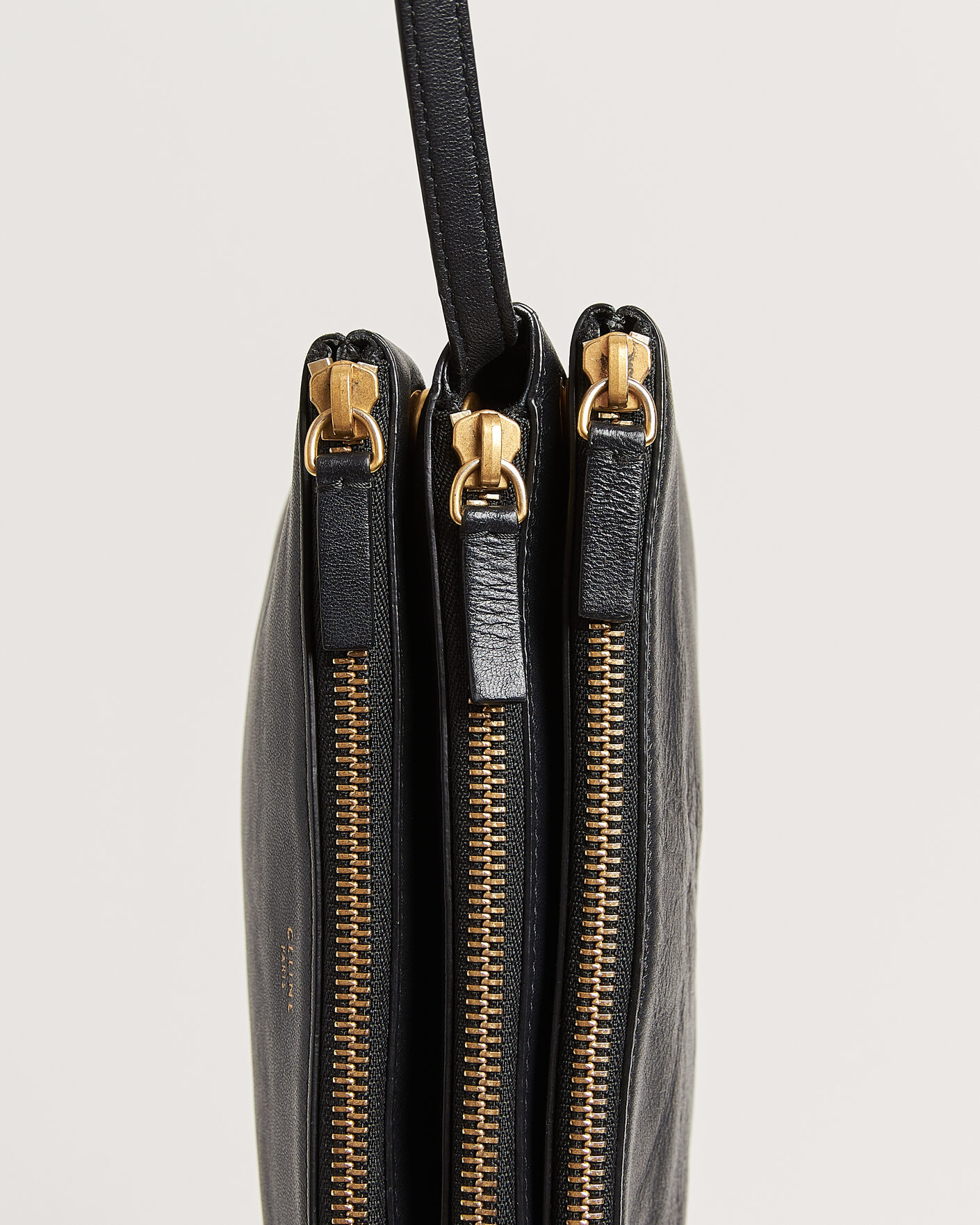 Mies | Pre-Owned & Vintage Bags | Celine Pre-Owned | Trio Bag Small Leather Black