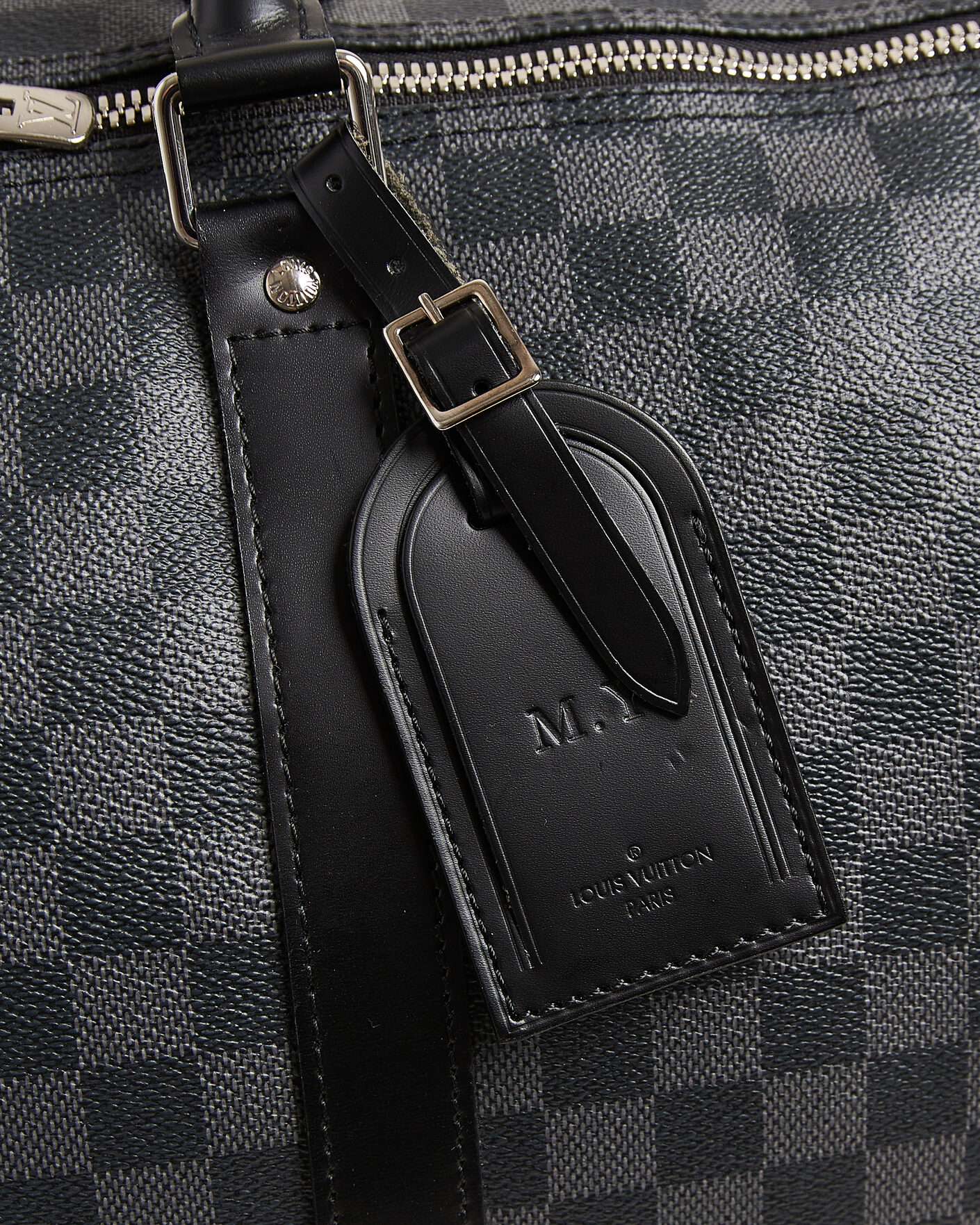 Mies | Pre-Owned & Vintage Bags | Louis Vuitton Pre-Owned | Keepall Bandouliére 55 Damier Graphite