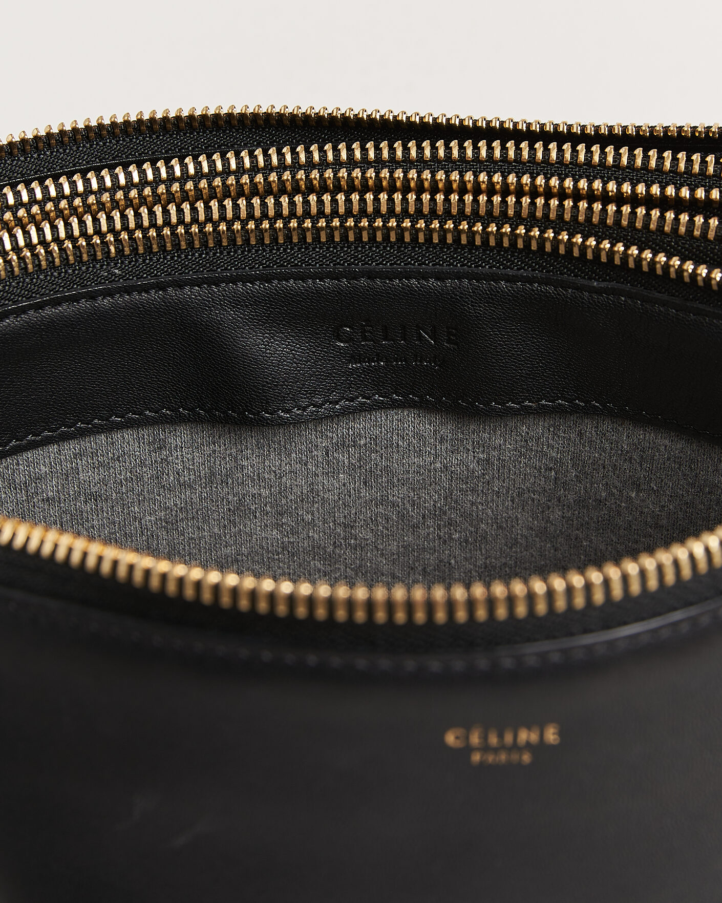 Mies | Pre-Owned & Vintage Bags | Celine Pre-Owned | Trio Bag Medium Leather Black