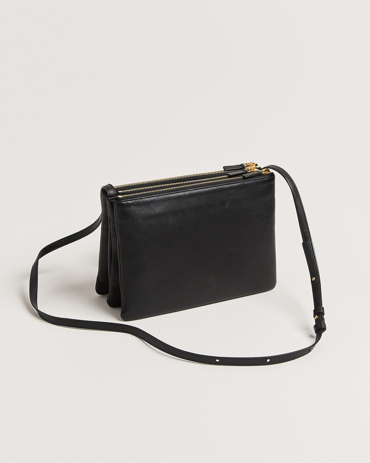 Mies | Pre-Owned & Vintage Bags | Celine Pre-Owned | Trio Bag Medium Leather Black