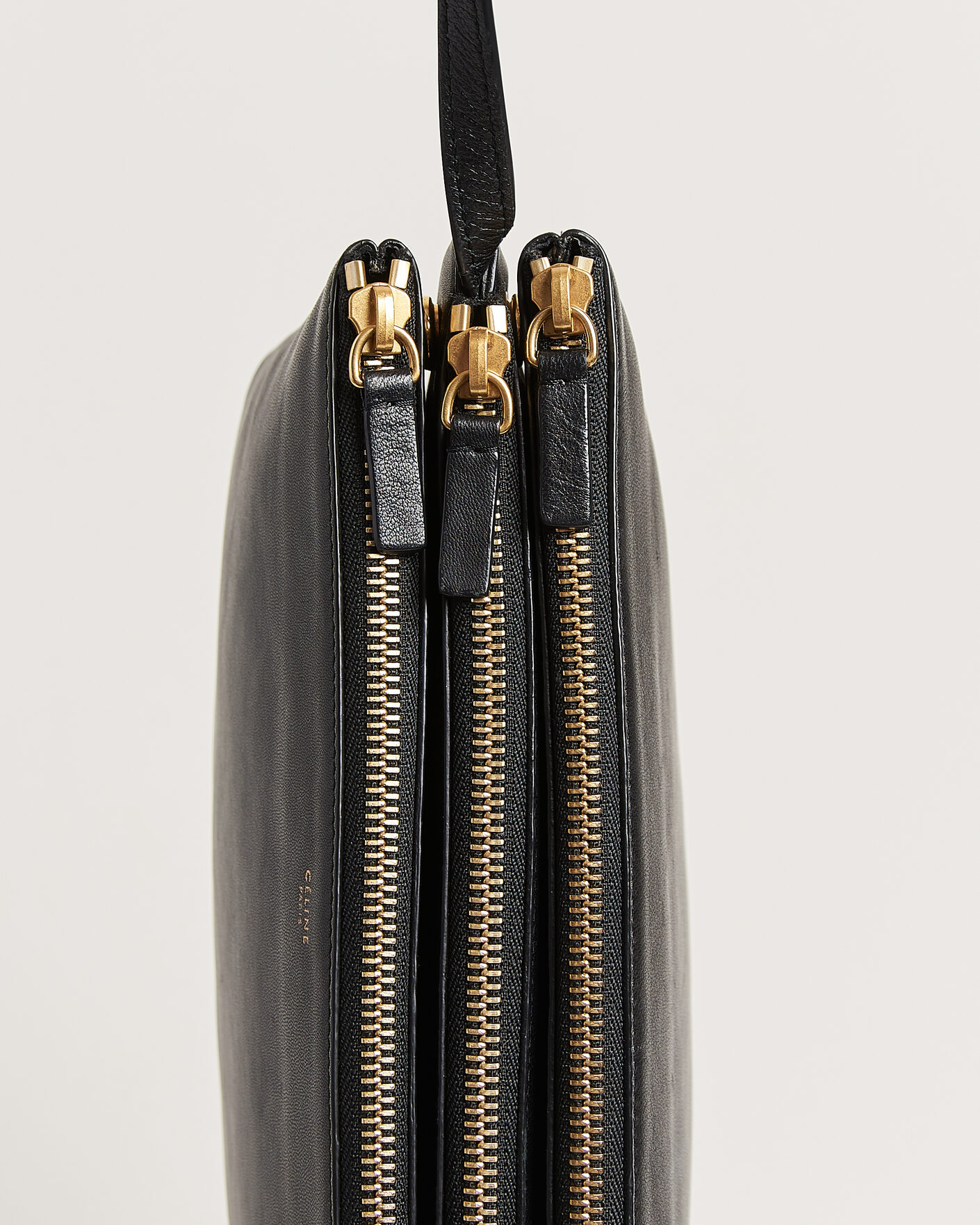 Mies | Pre-Owned & Vintage Bags | Celine Pre-Owned | Trio Bag Medium Leather Black