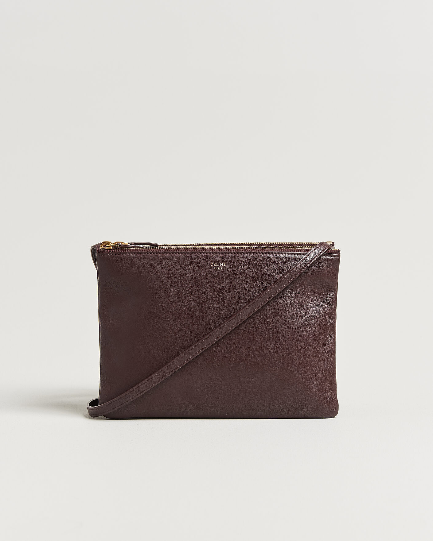 Mies | Pre-Owned & Vintage Bags | Celine Pre-Owned | Trio Bag Medium Leather Burgundy