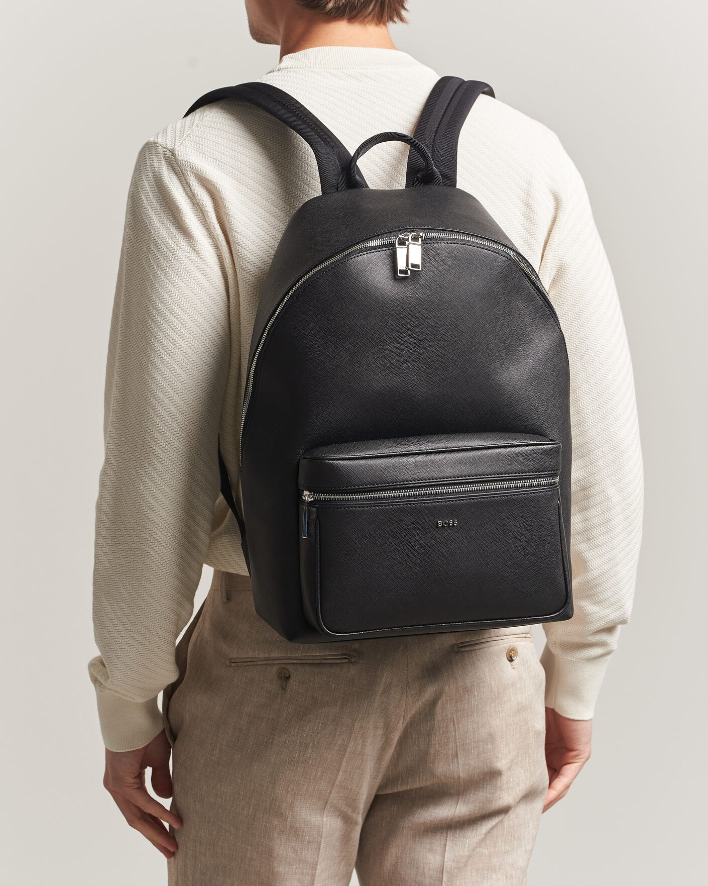 Mies | Laukut | BOSS BLACK | Northon Leather Backpack Black