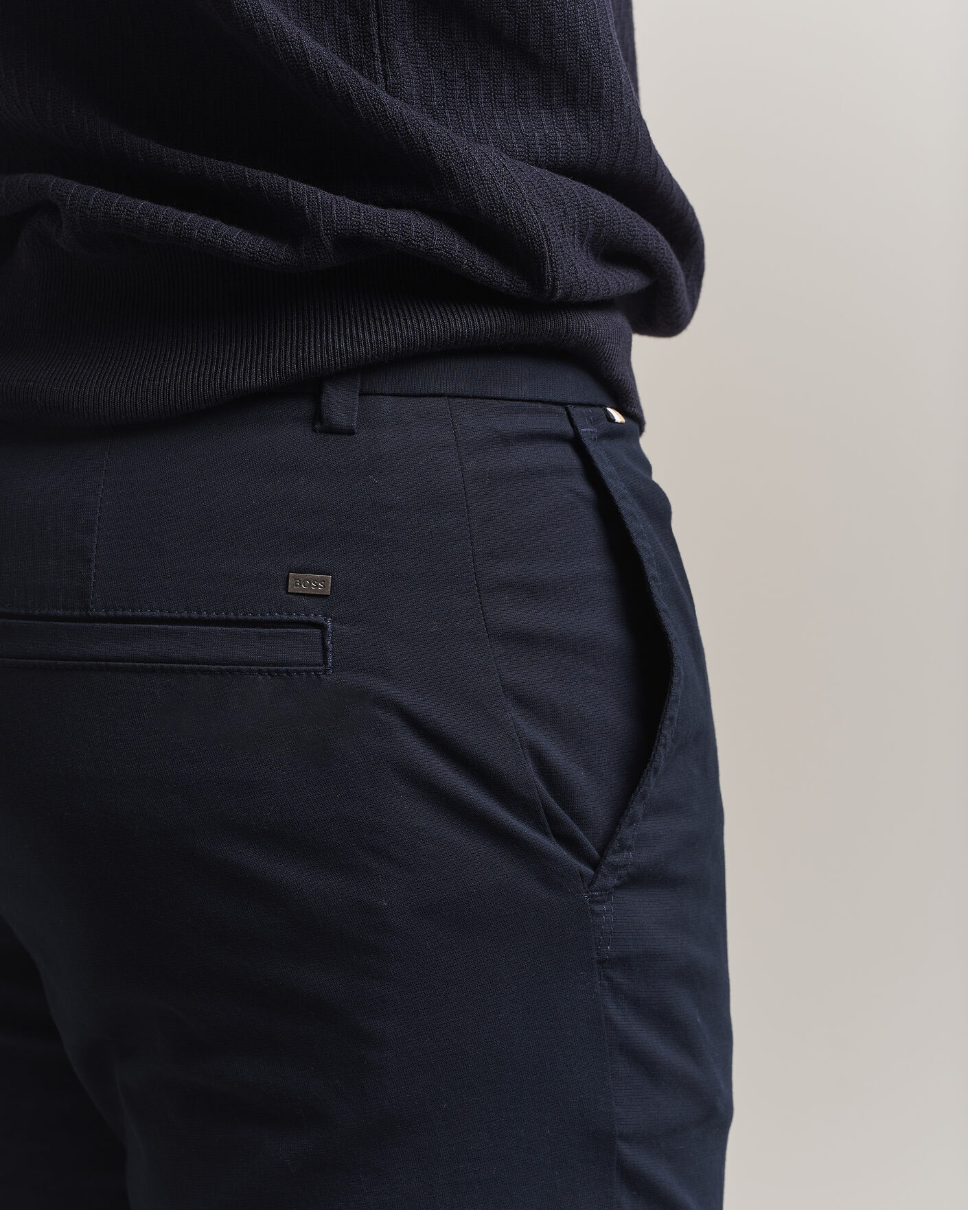 Mies | Housut | BOSS BLACK | Kaiton Structured Chinos Dark Blue