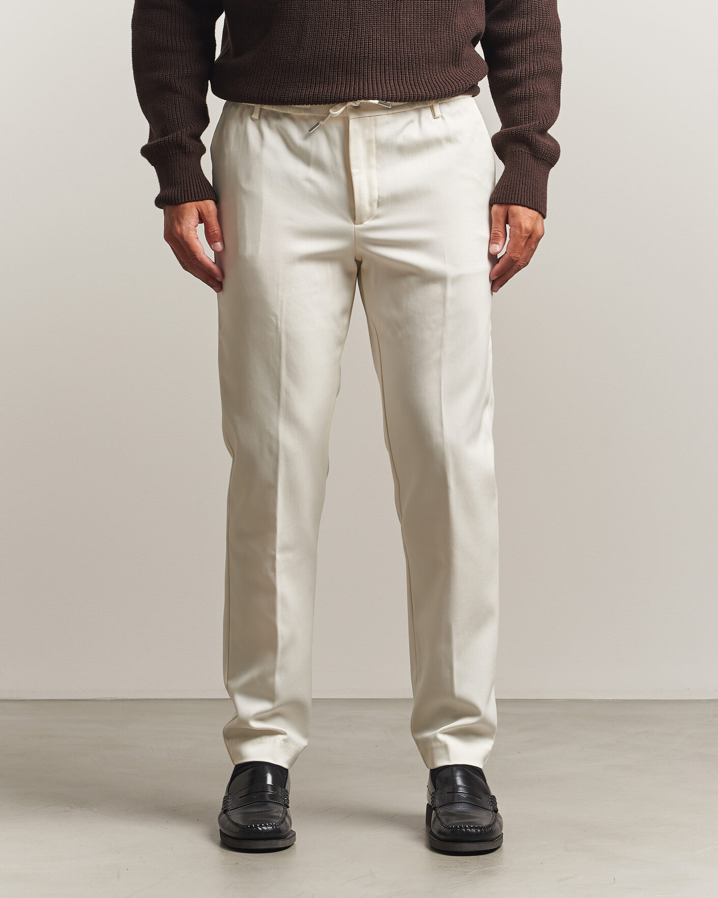 Mies | Housut | BOSS BLACK | Kane Drawstring Trousers Open White