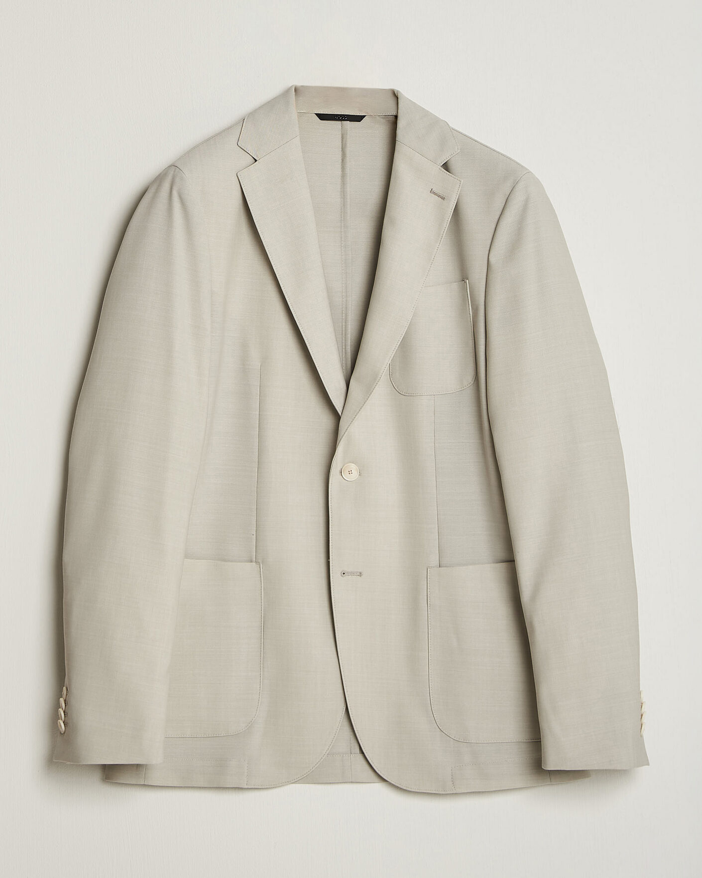 Mies | Pikkutakit | BOSS BLACK | Hanry Wool Patch Pocket Blazer Light Beige