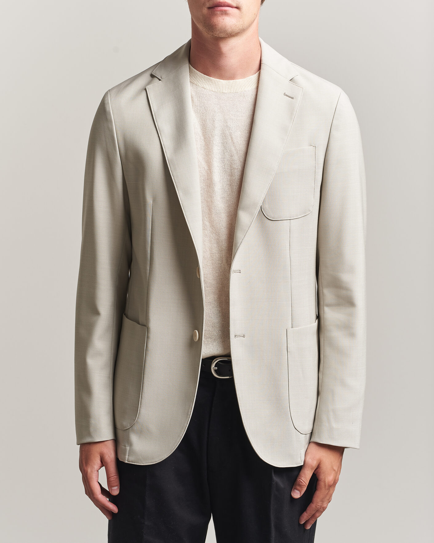 Mies | Pikkutakit | BOSS BLACK | Hanry Wool Patch Pocket Blazer Light Beige
