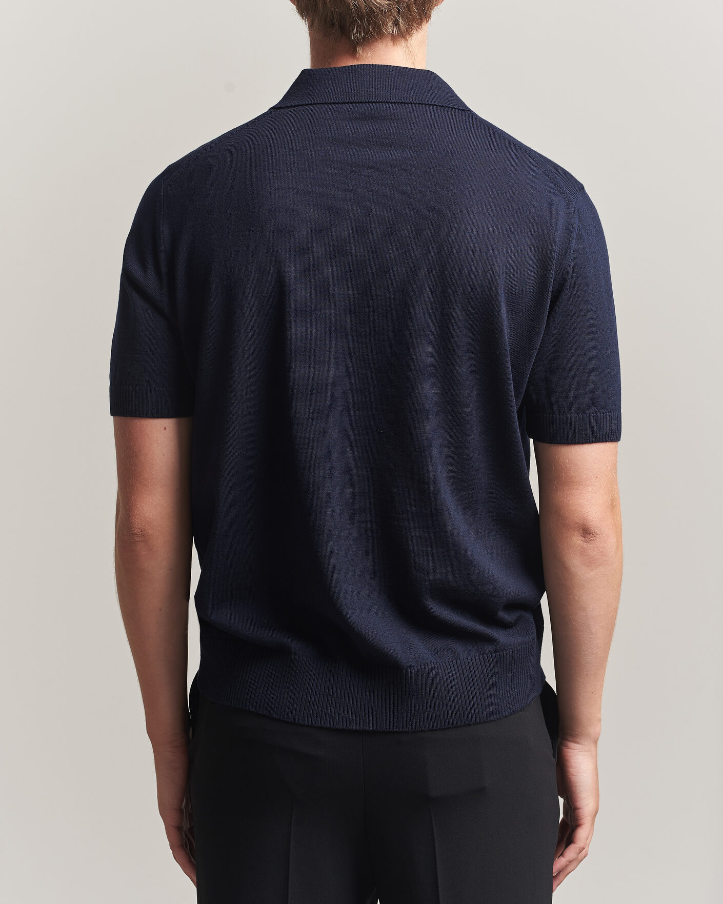 Mies | Pikeet | BOSS BLACK | Lantoni Knitted Polo Dark Blue