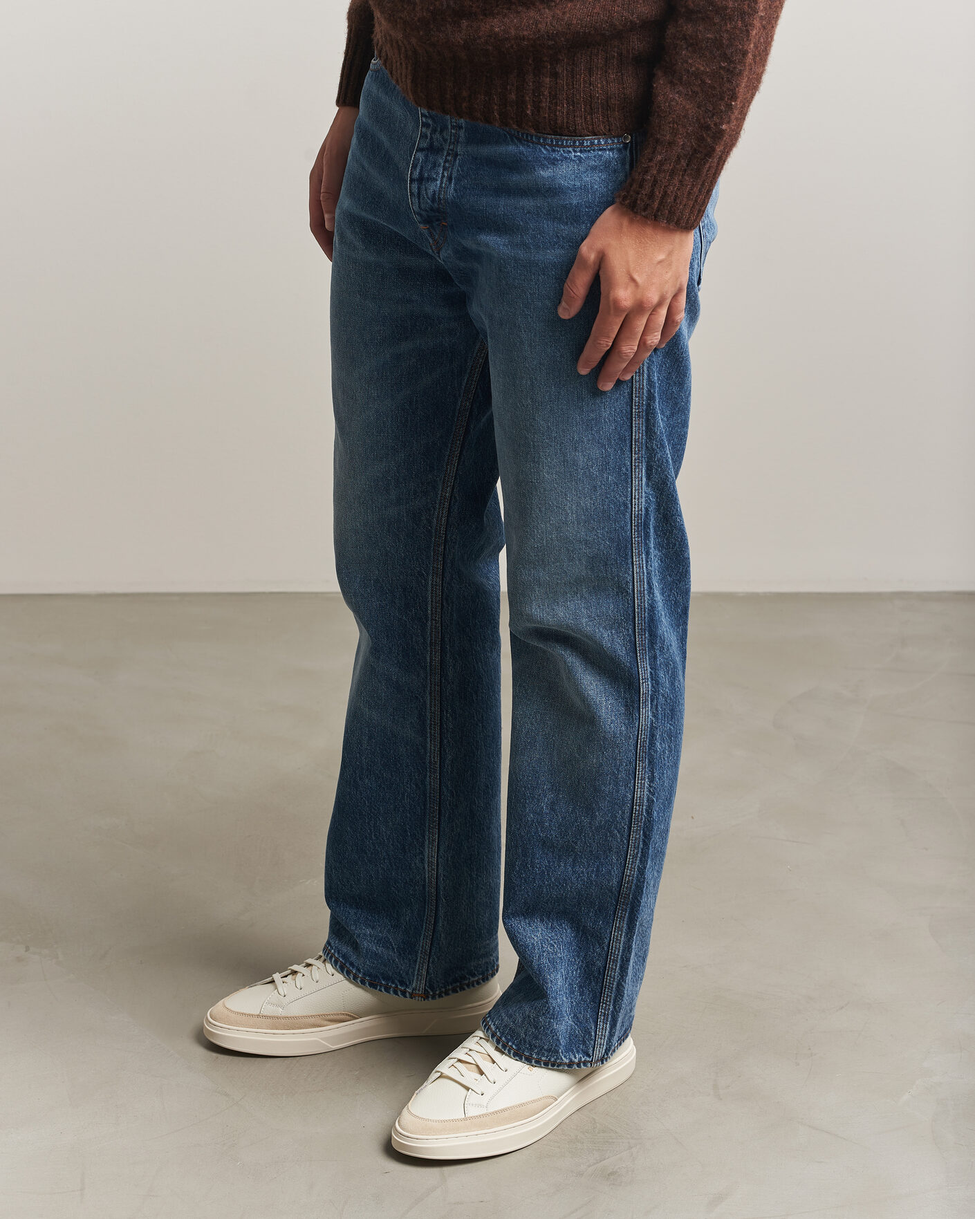Mies | Tennarit | BOSS BLACK | Kieran Leather/Suede Sneaker Open White