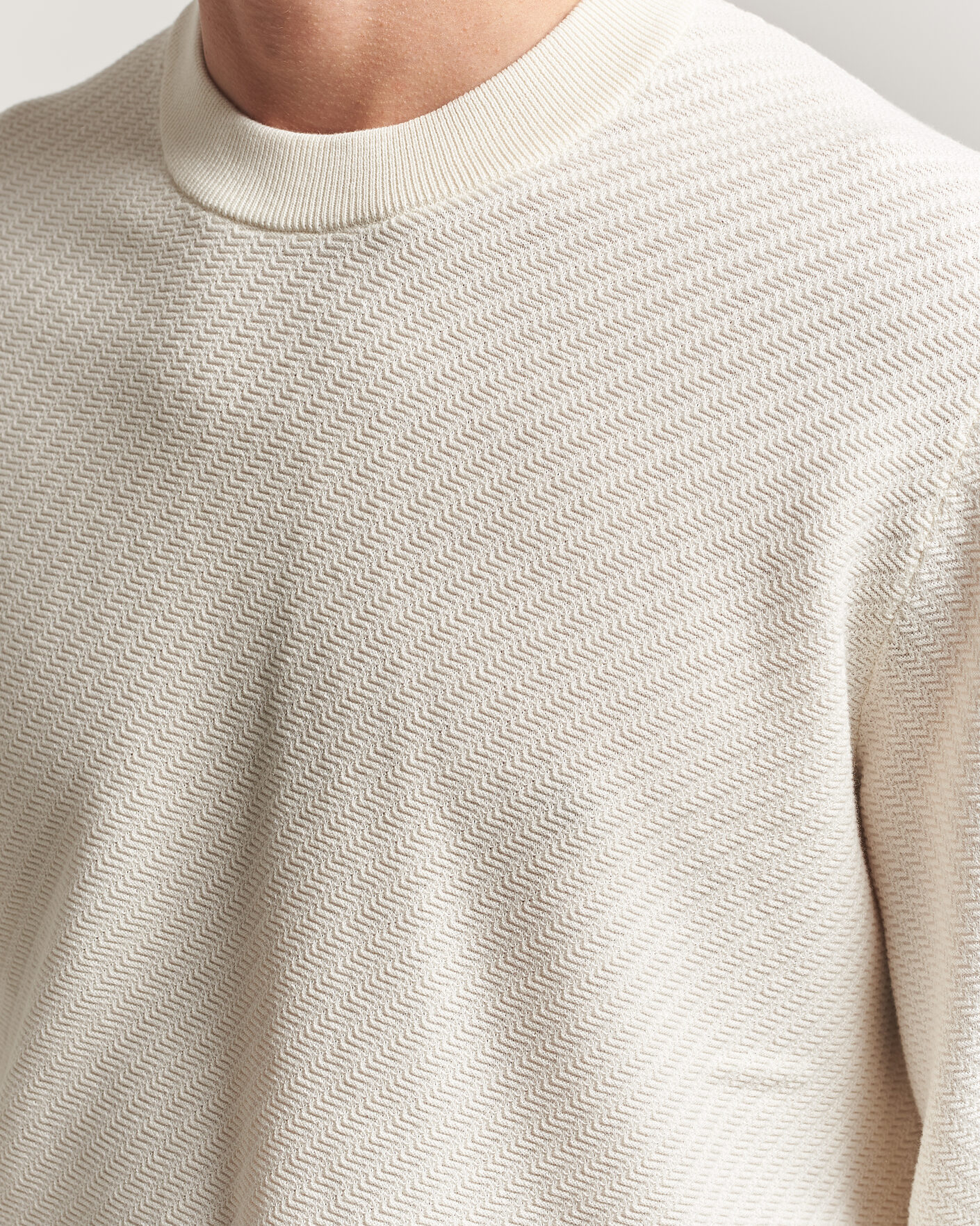 Mies | Puserot | BOSS BLACK | Lofranco Structured Knitted Sweater Open White