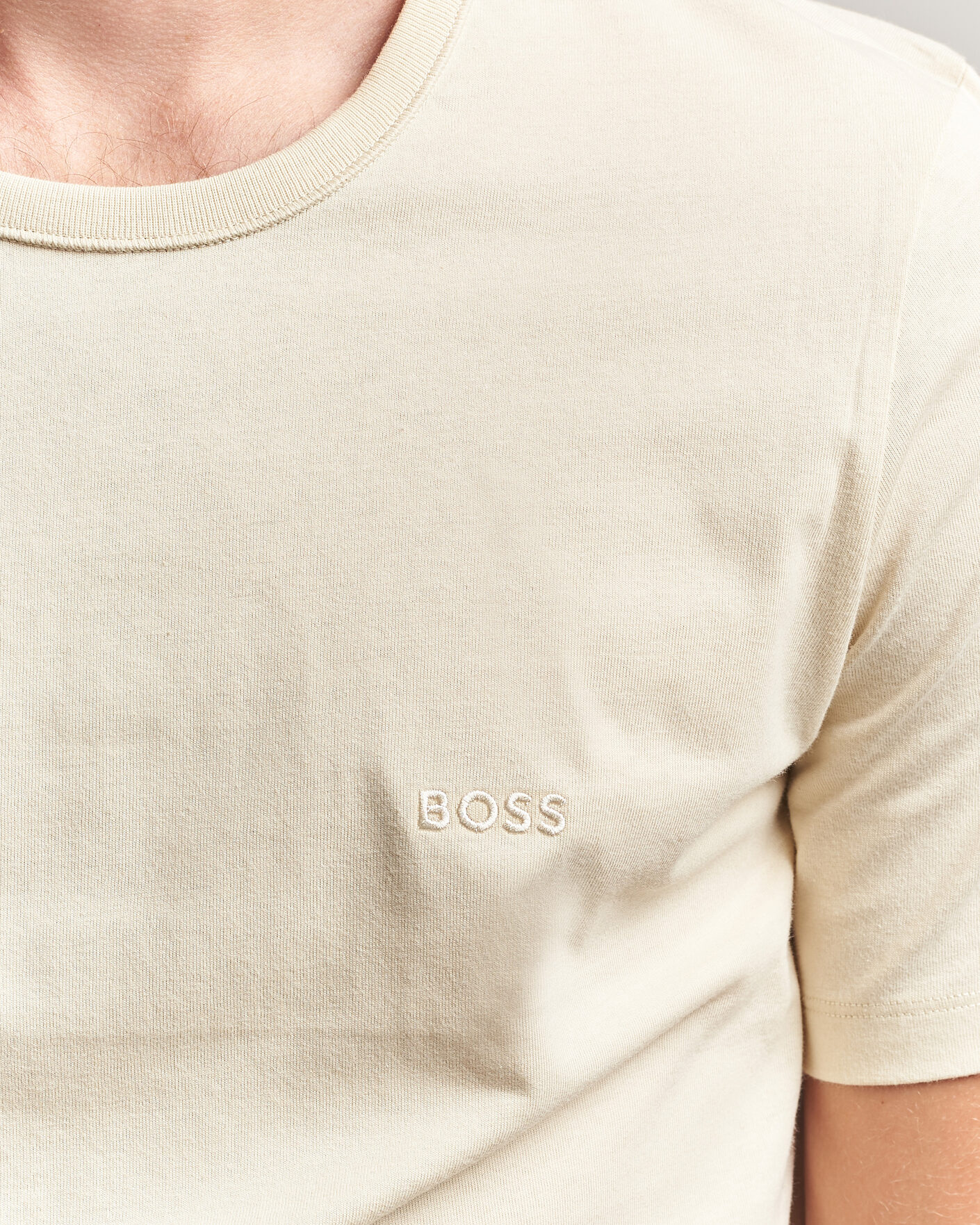 Mies | T-paidat | BOSS BLACK | 3-Pack Crew Neck T-Shirt White/Beige/Grey