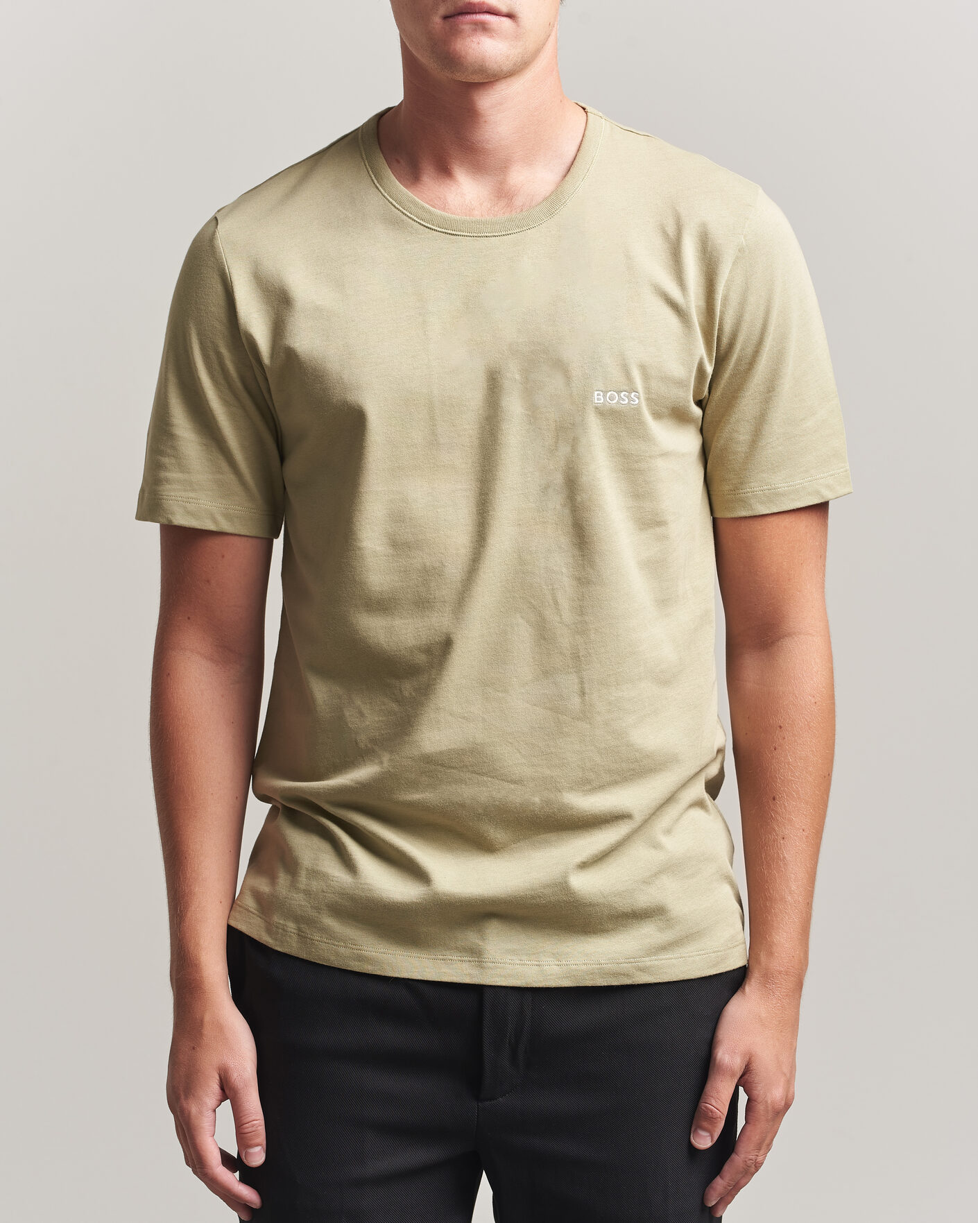 Mies | T-paidat | BOSS BLACK | 3-Pack Crew Neck T-Shirt Green/Beige/White
