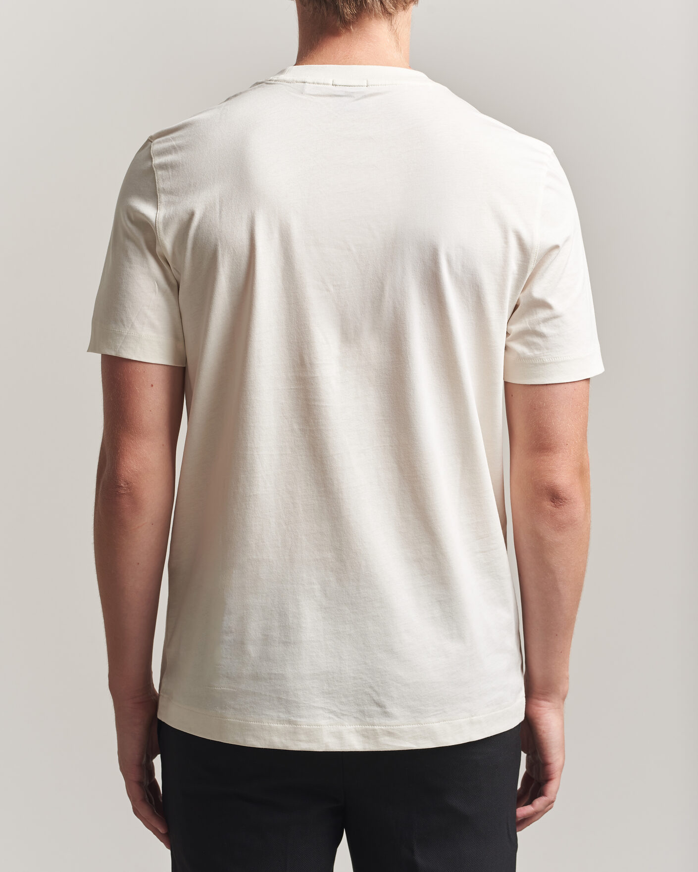 Mies | T-paidat | BOSS BLACK | Thompson Crew Neck T-Shirt Open White