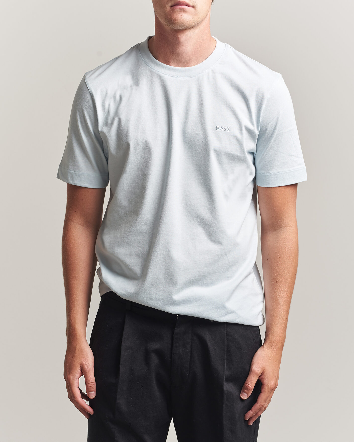 Mies | T-paidat | BOSS BLACK | Thompson Crew Neck T-Shirt Open Blue