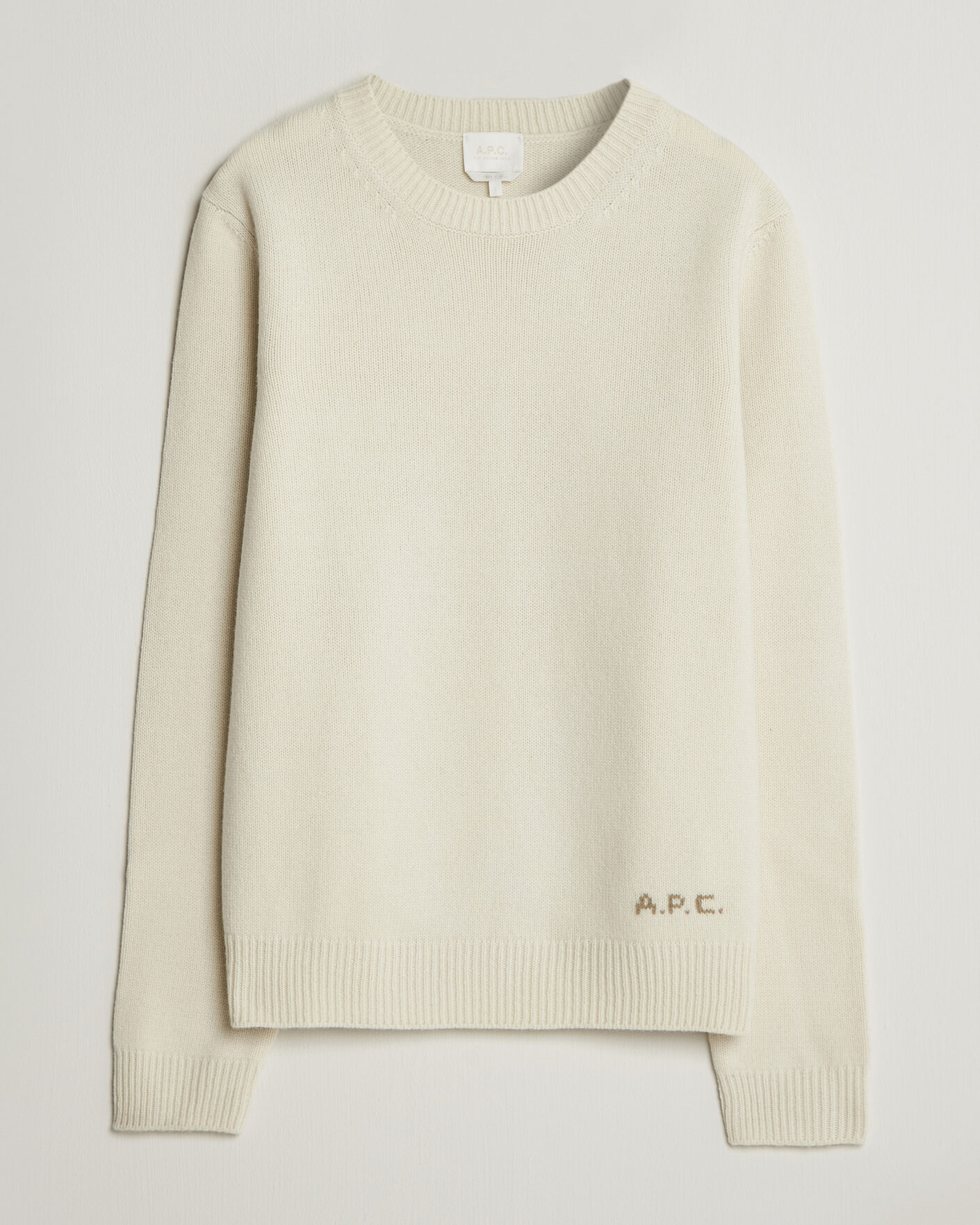 Mies | Puserot | A.P.C. | Edmond Wool Knitted Sweater Ecru