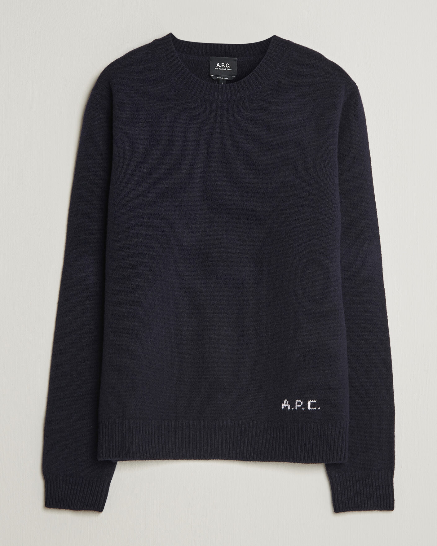 Mies | Puserot | A.P.C. | Edmond Wool Knitted Sweater Dark Navy