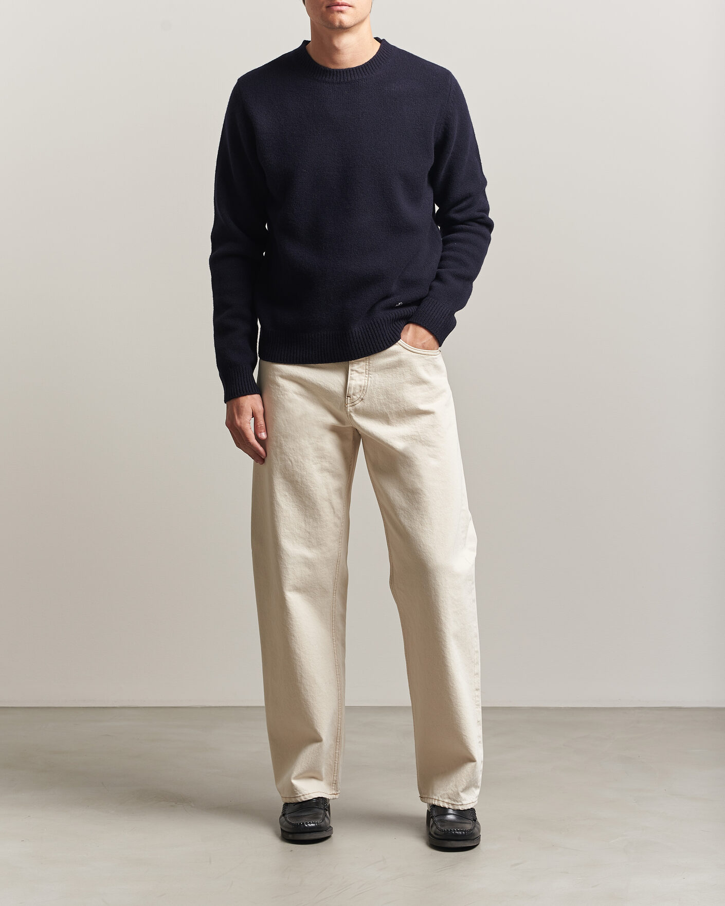 Mies | Puserot | A.P.C. | Edmond Wool Knitted Sweater Dark Navy