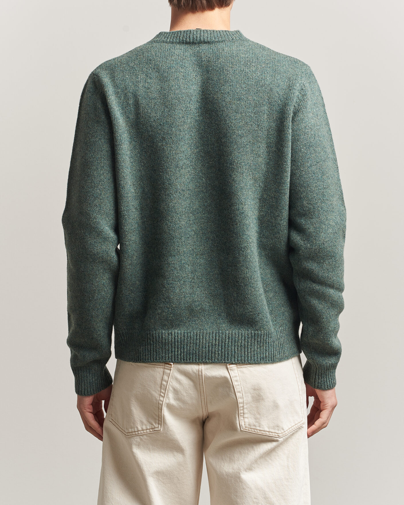Mies | Puserot | A.P.C. | Edmond Wool Knitted Sweater Green Melange