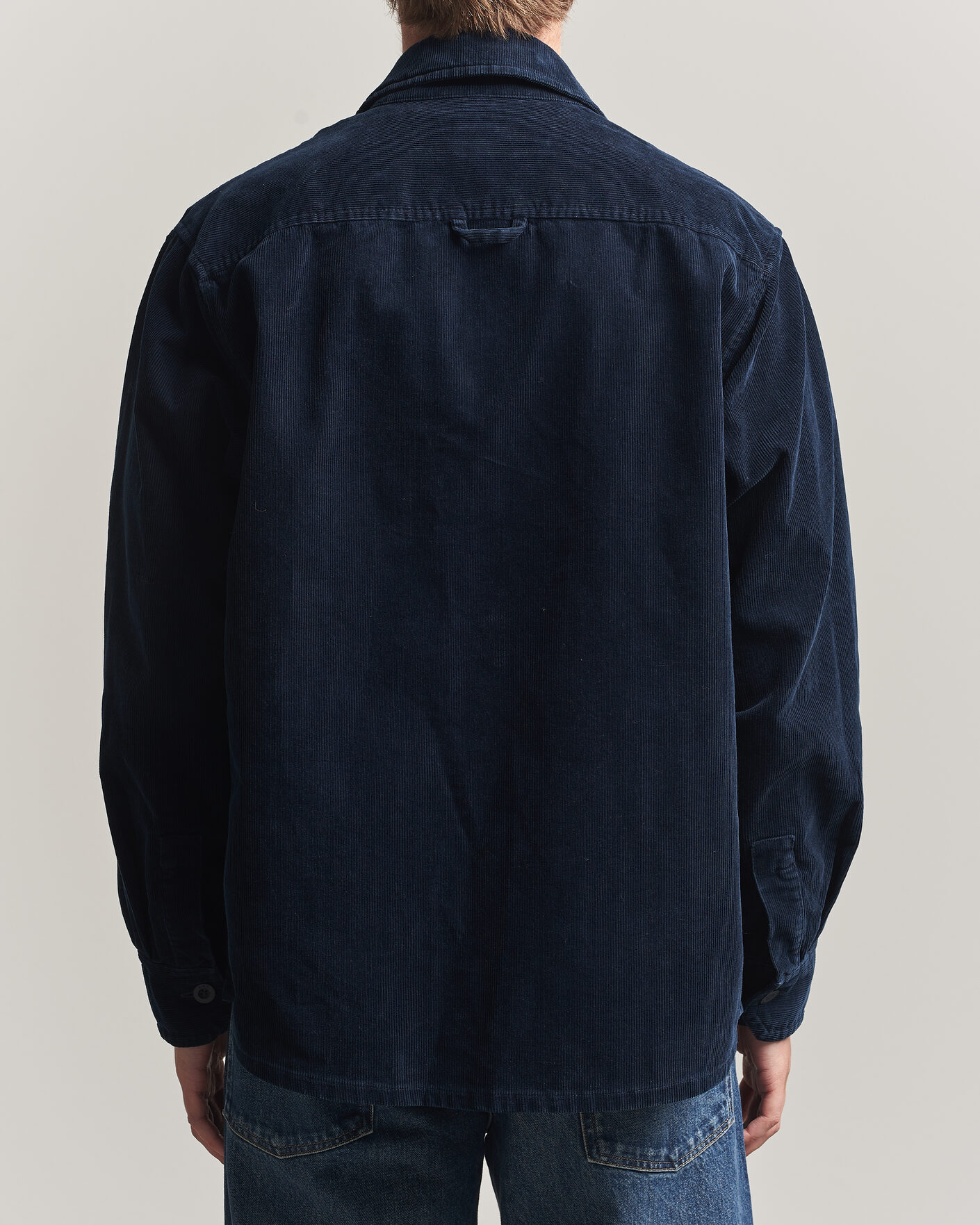 Mies | Kauluspaidat | A.P.C. | Basile Corduroy Overshirt Dark Navy