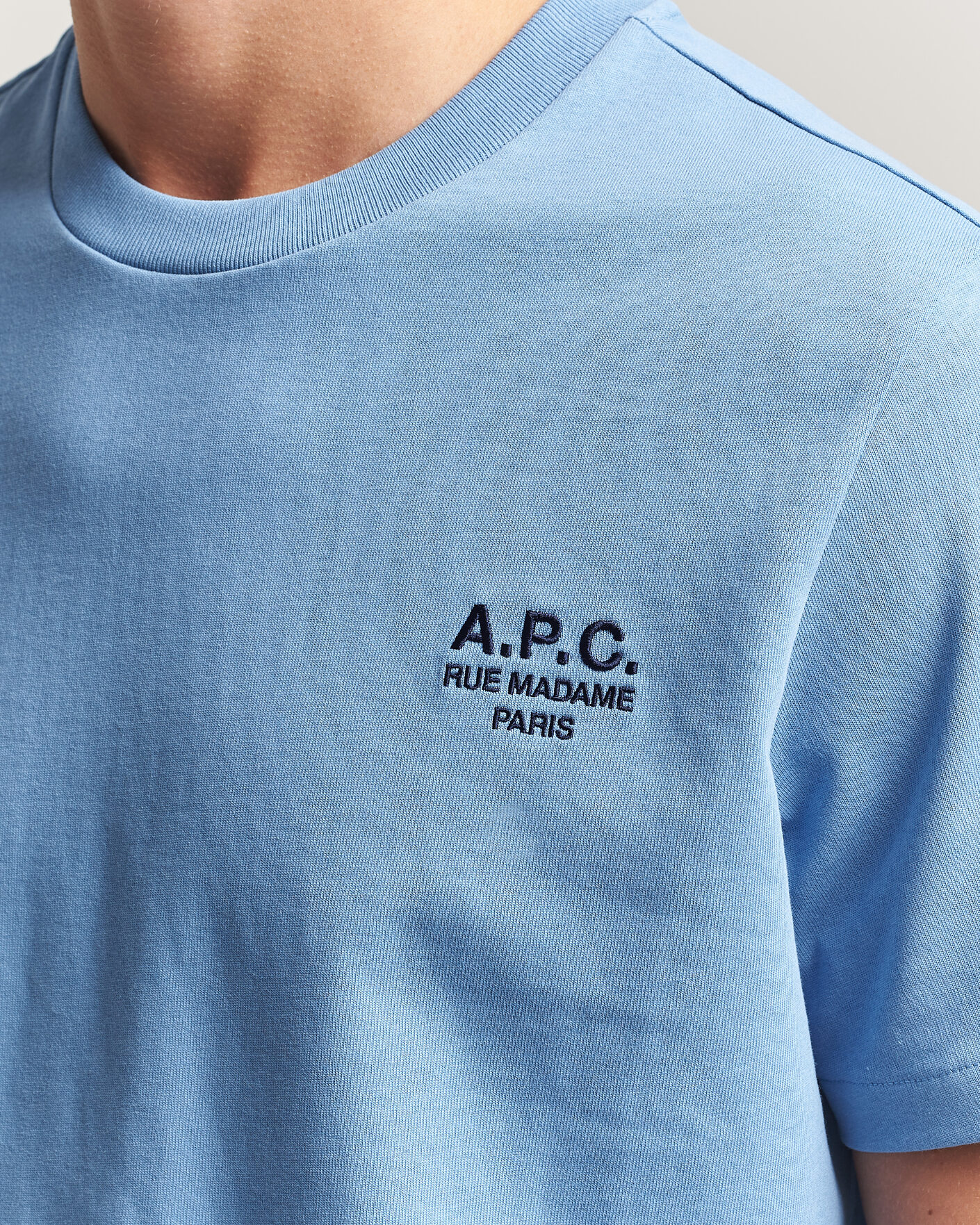 Mies | T-paidat | A.P.C. | Rue Madame T-Shirt Light Blue