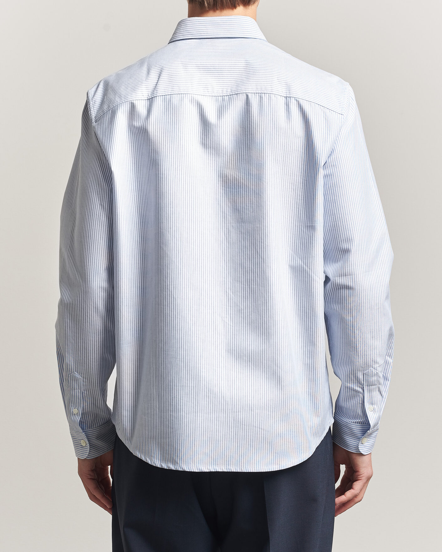 Mies | Kauluspaidat | A.P.C. | Greg Striped Oxford Shirt Blue/White