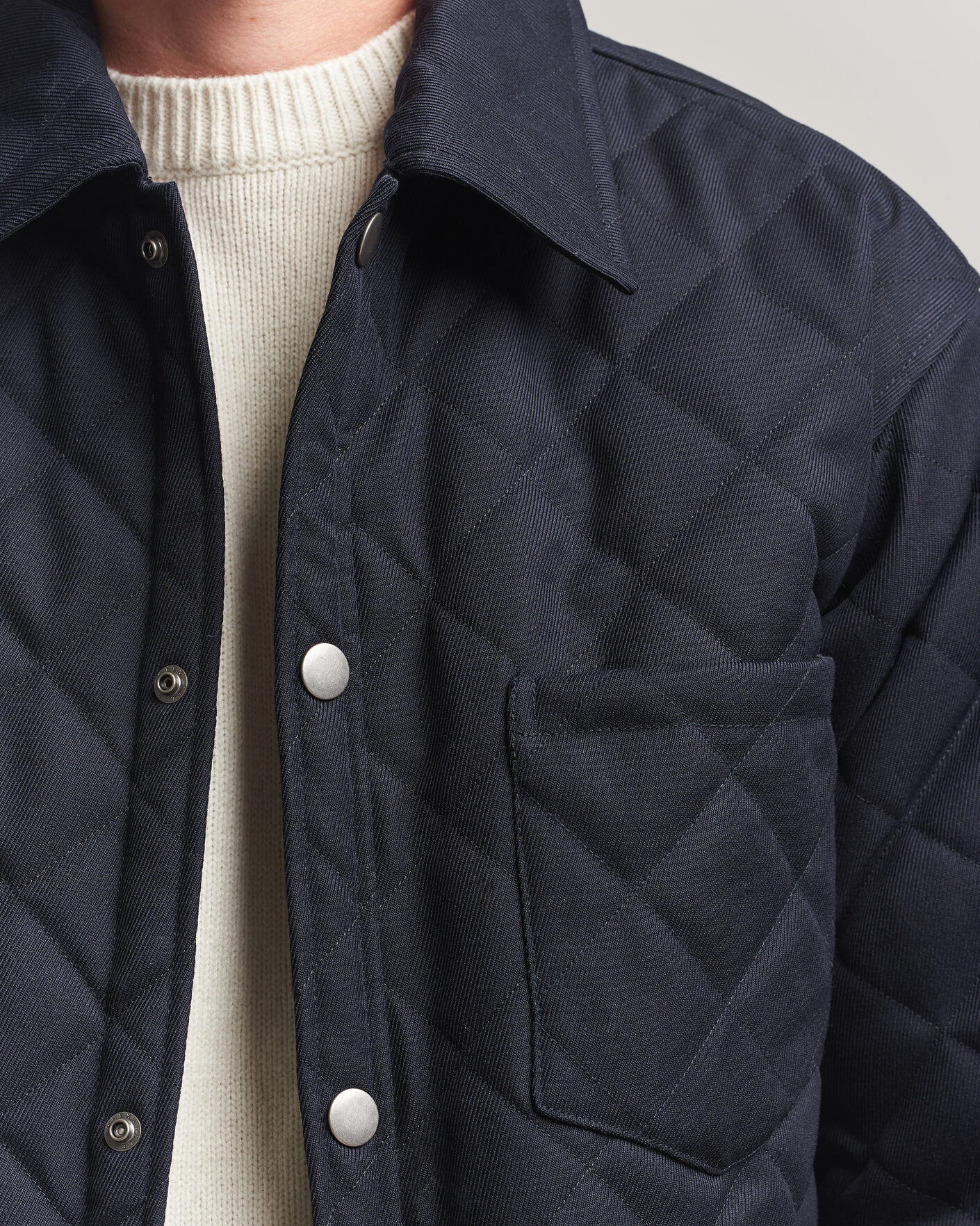 Mies | Takit | A.P.C. | Georges Quilted Jacket Dark Navy