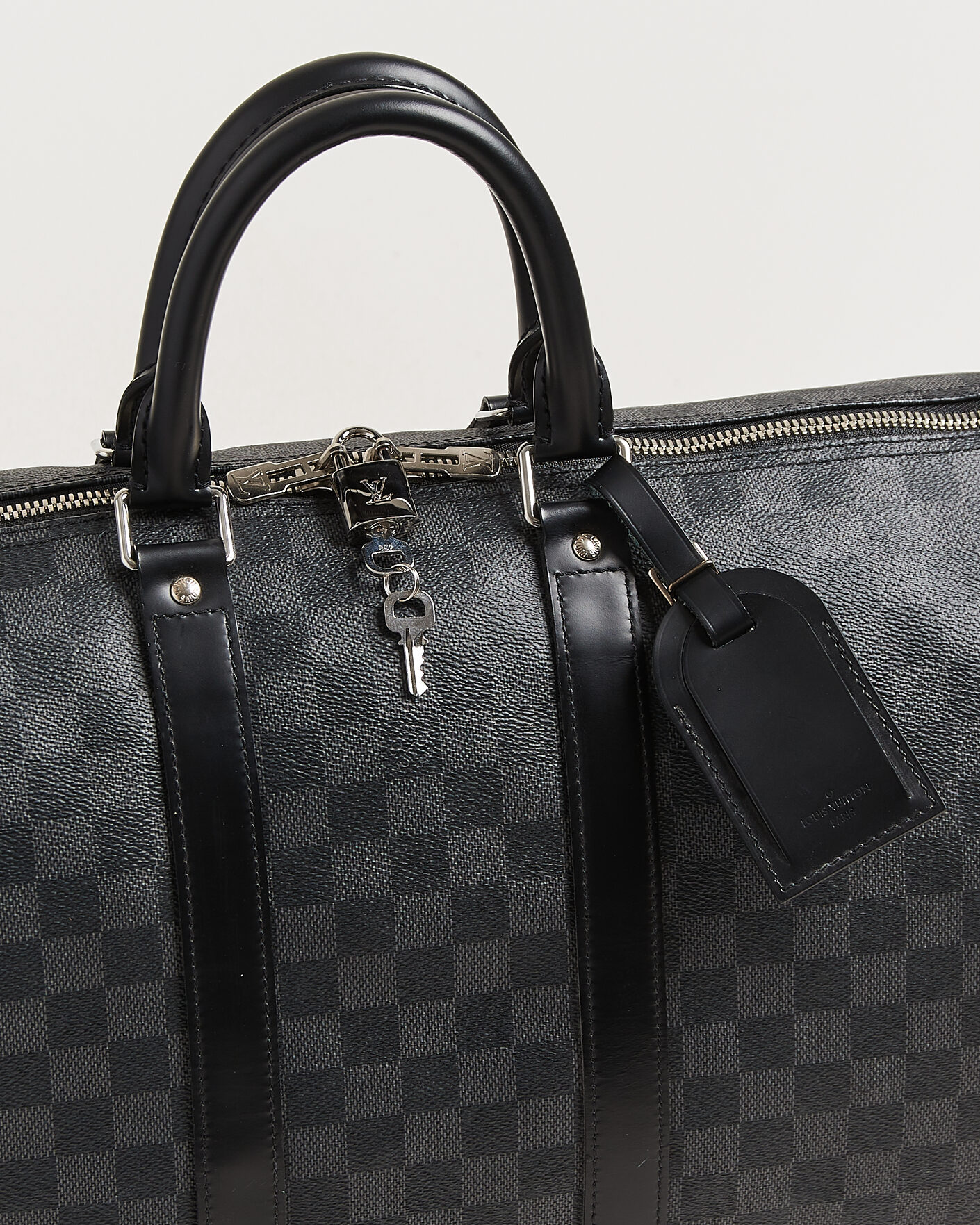Mies | Pre-Owned & Vintage Bags | Louis Vuitton Pre-Owned | Keepall Bandouliére 45 Damier Graphite