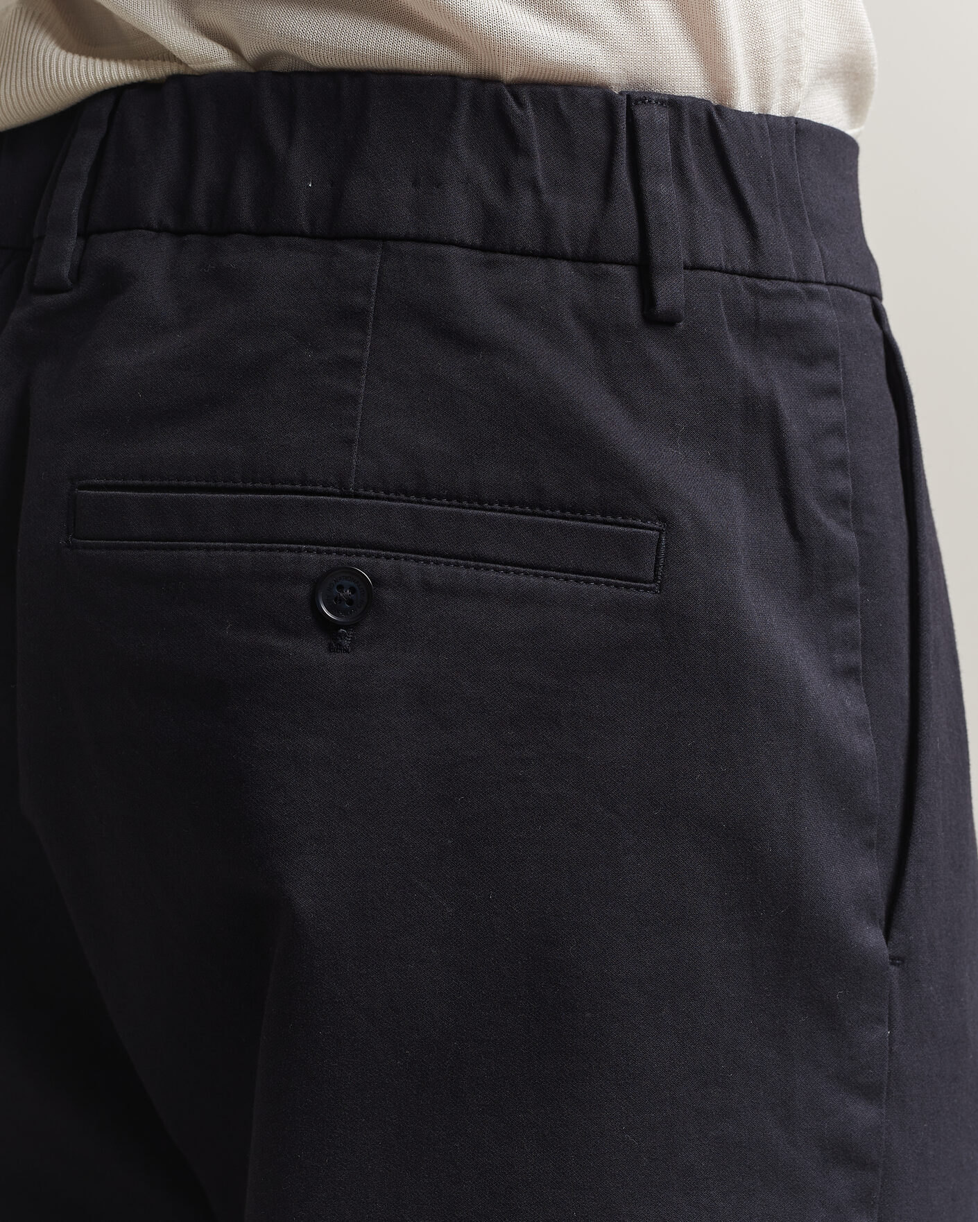 Mies | Housut | NN07 | Kay Relaxed Fit Pleated Cotton Trousers Navy Blue