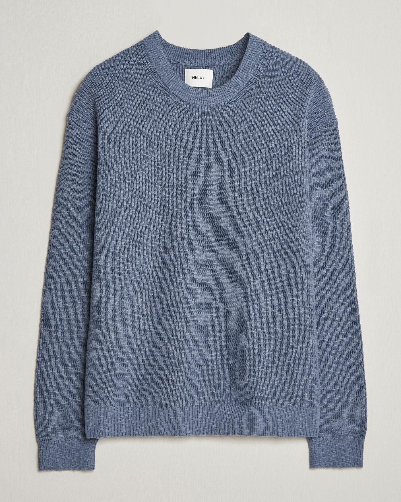 Mies | Puserot | NN07 | Russell Cotton Knitted Sweater Stone Blue