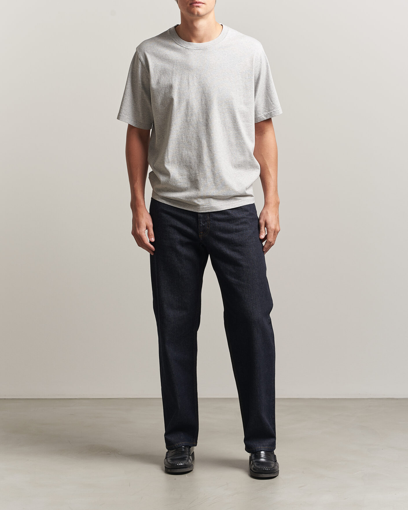 Mies | T-paidat | NN07 | Jett Printed HQ T-Shirt Grey Melange