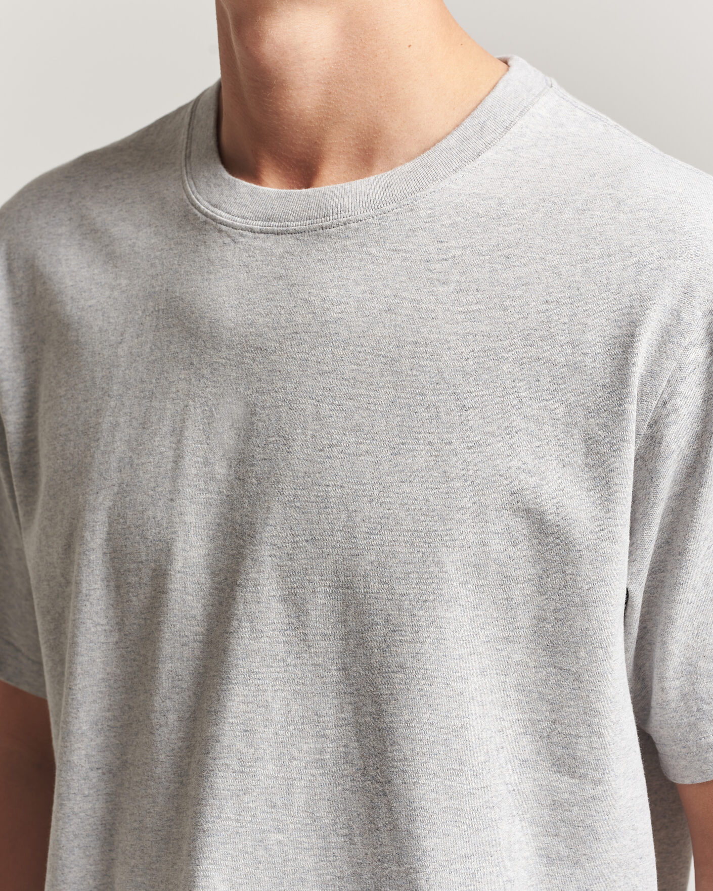 Mies | T-paidat | NN07 | Jett Printed HQ T-Shirt Grey Melange