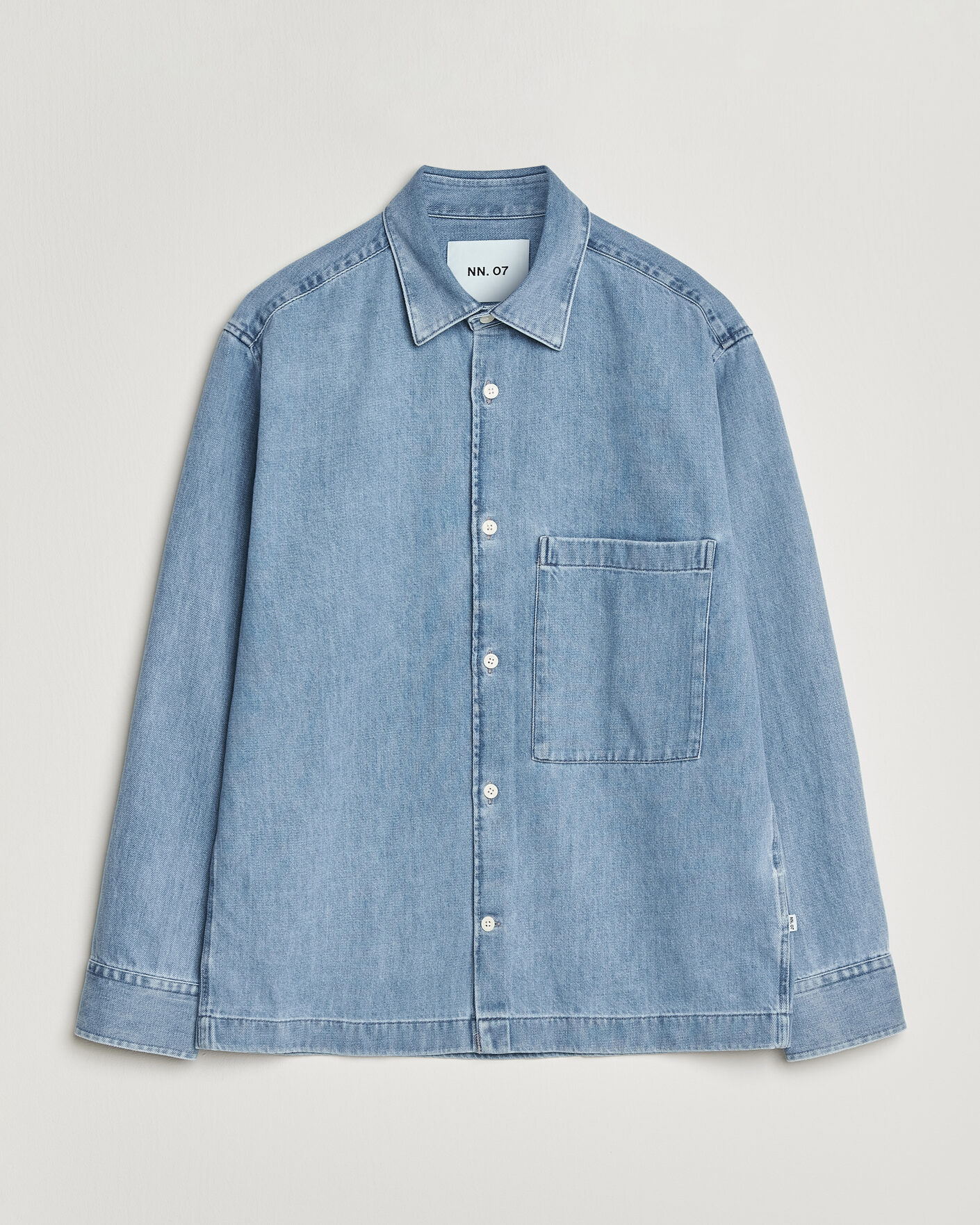 Mies | Kauluspaidat | NN07 | Freddy Denim Overshirt Light Blue