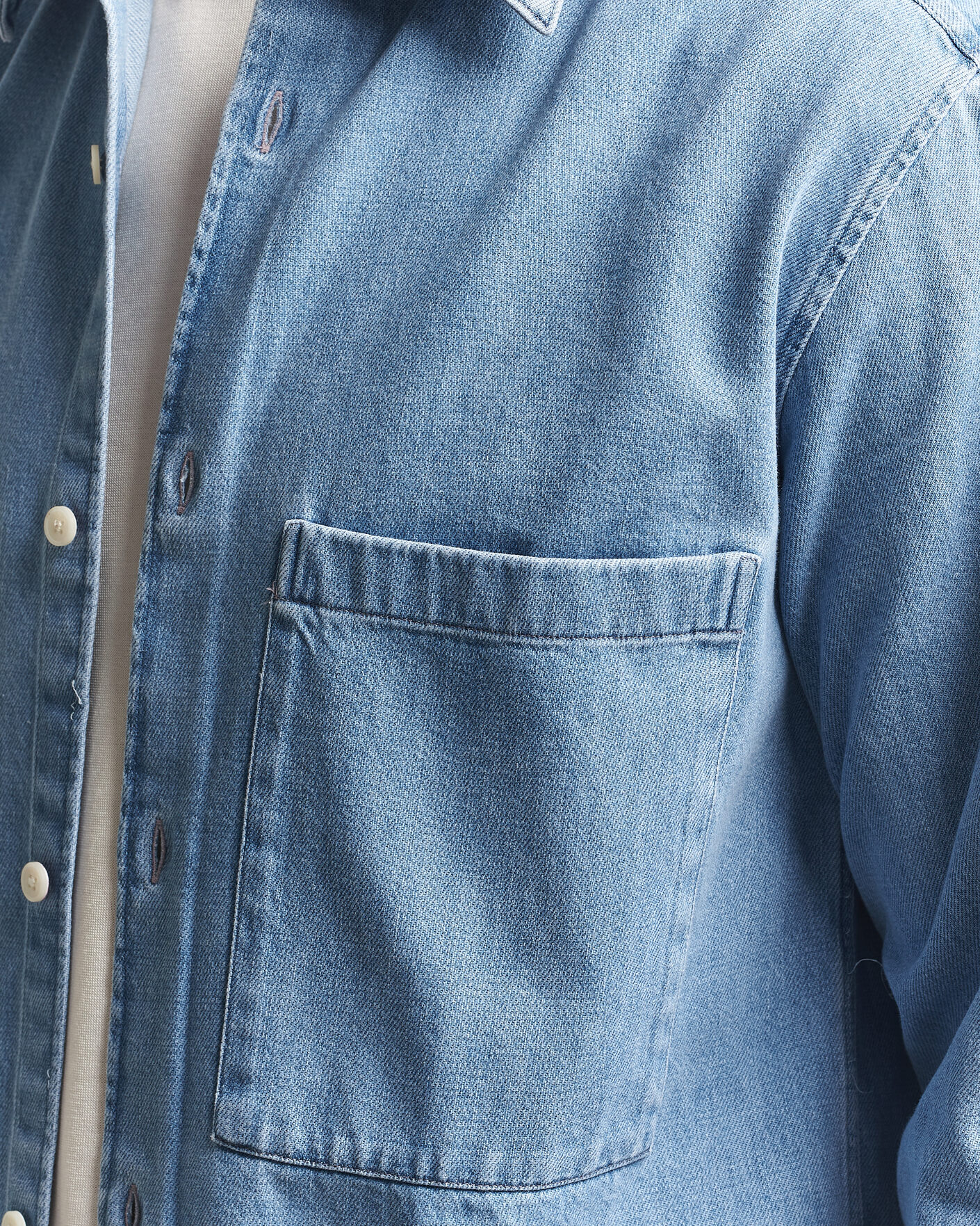 Mies | Kauluspaidat | NN07 | Freddy Denim Overshirt Light Blue