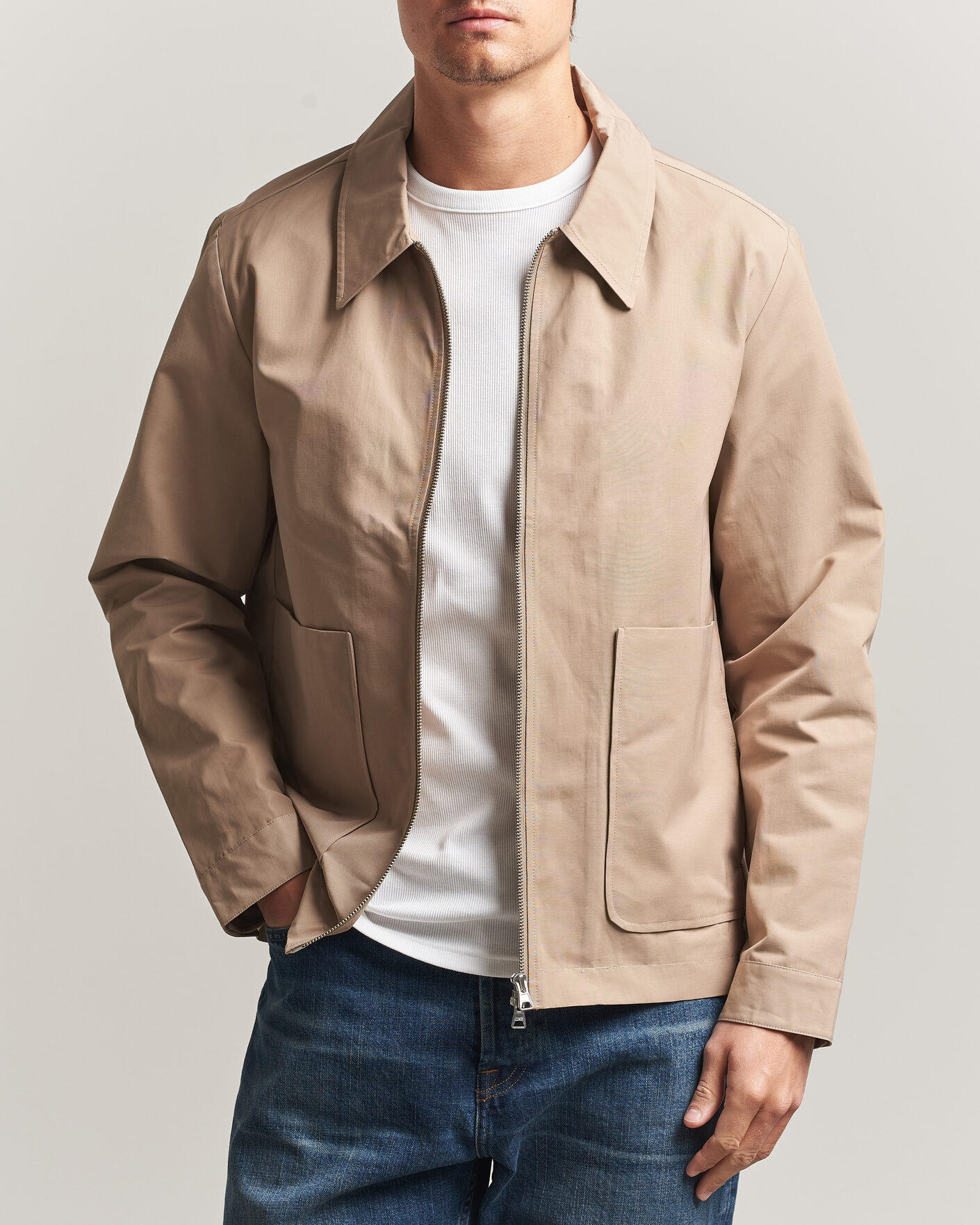 Mies | Takit | NN07 | Gael Cotton Twill Jacket Desert Khaki