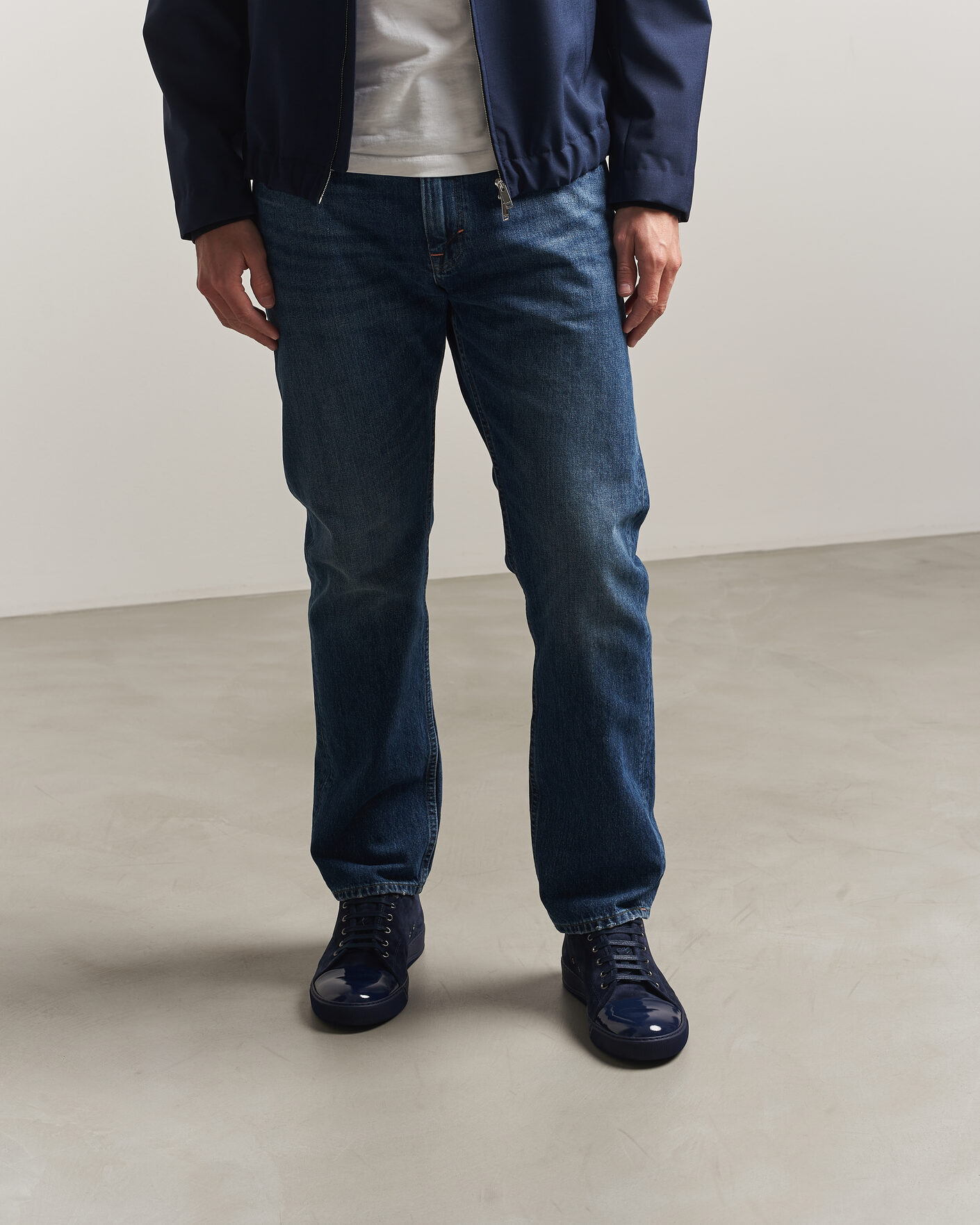Mies | Tennarit | Lanvin | DBB1 Patent Cap Toe Sneakers Navy/Navy