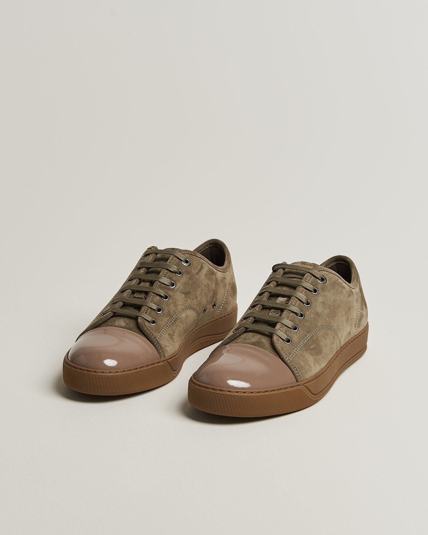 Mies | Tennarit | Lanvin | DBB1 Patent Cap Toe Sneakers Khaki