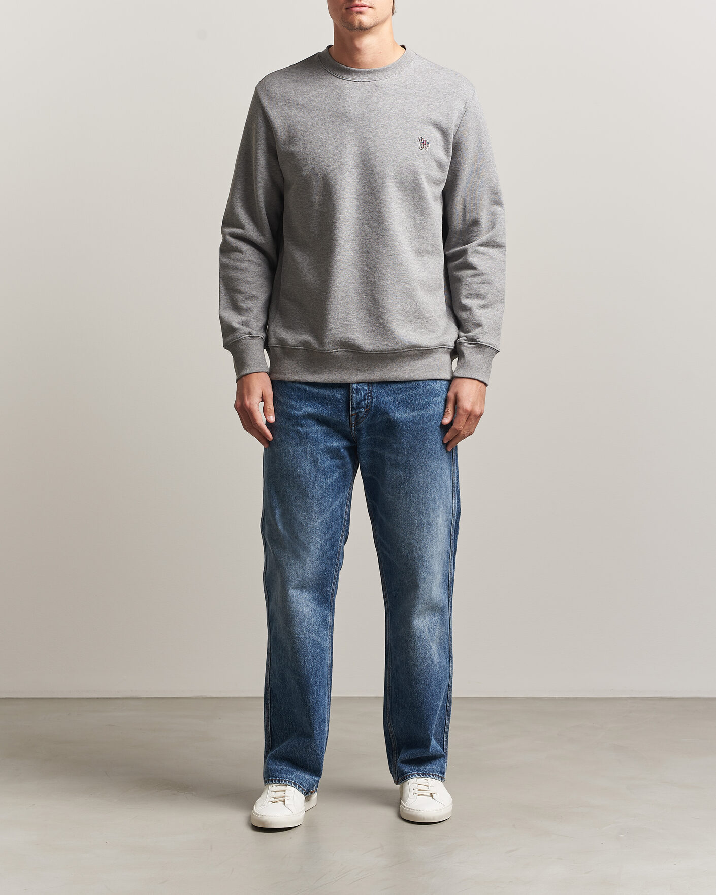 Mies | Puserot | PS Paul Smith | Zebra Organic Cotton Sweatshirt Grey Melange