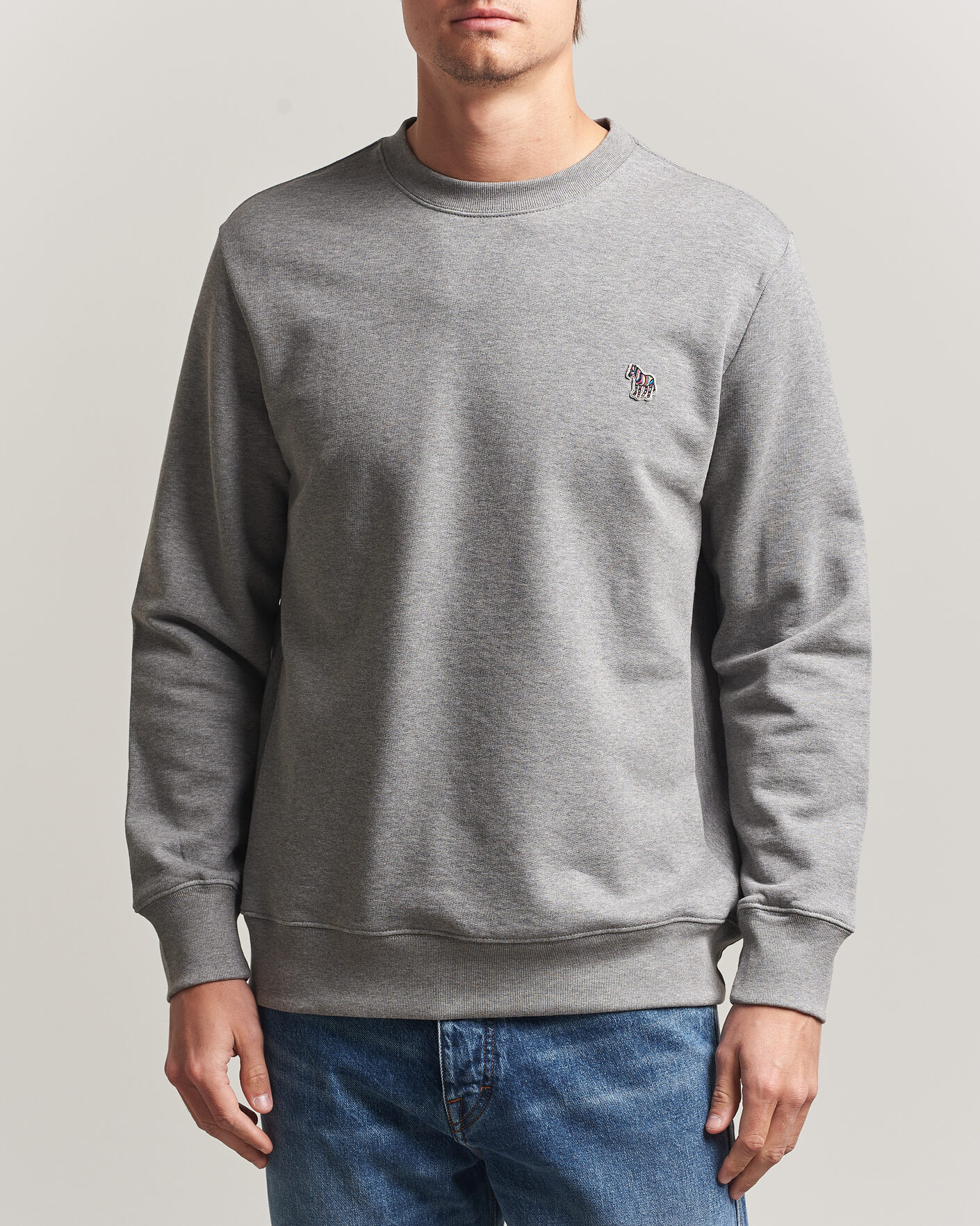 Mies | Puserot | PS Paul Smith | Zebra Organic Cotton Sweatshirt Grey Melange