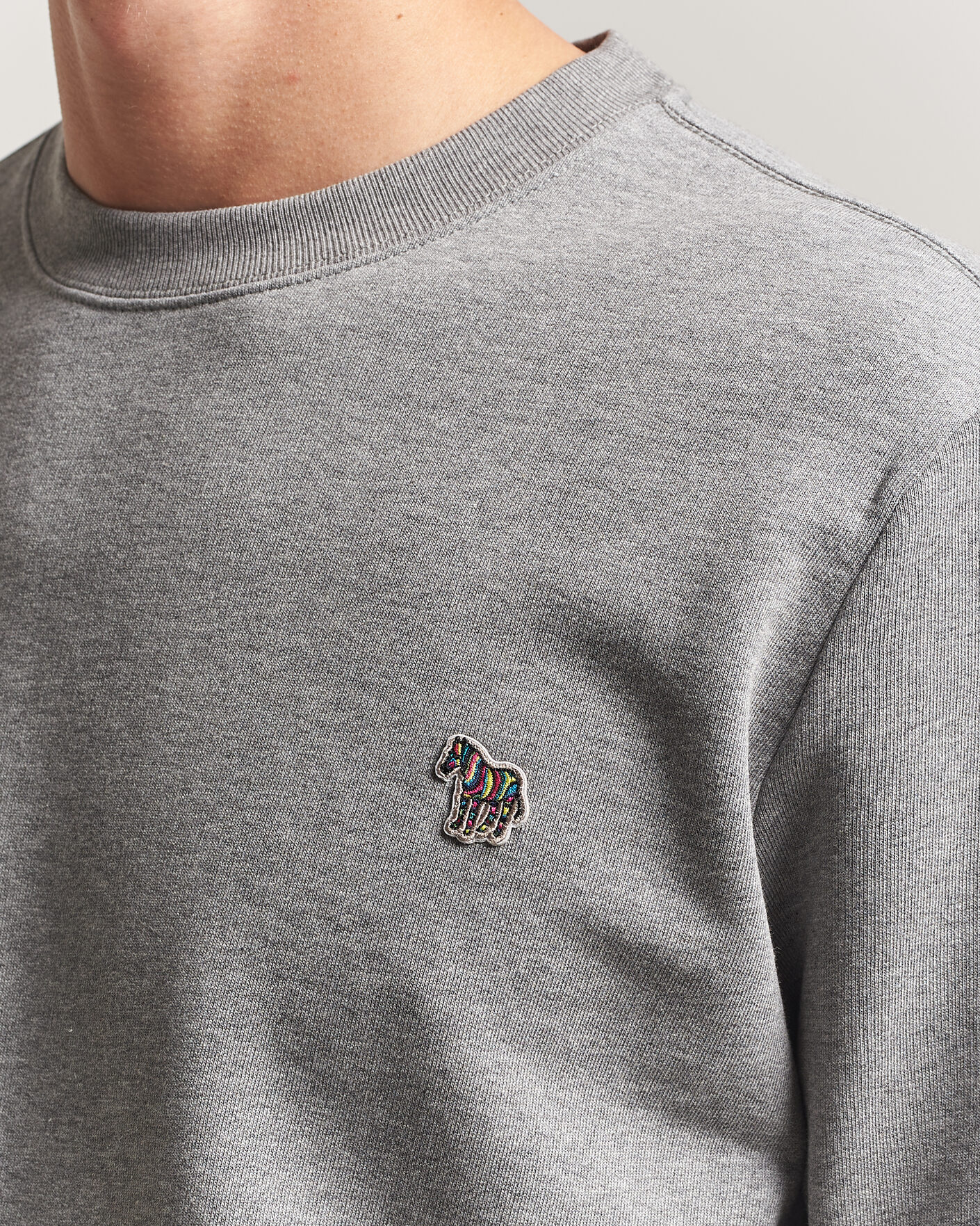 Mies | Puserot | PS Paul Smith | Zebra Organic Cotton Sweatshirt Grey Melange