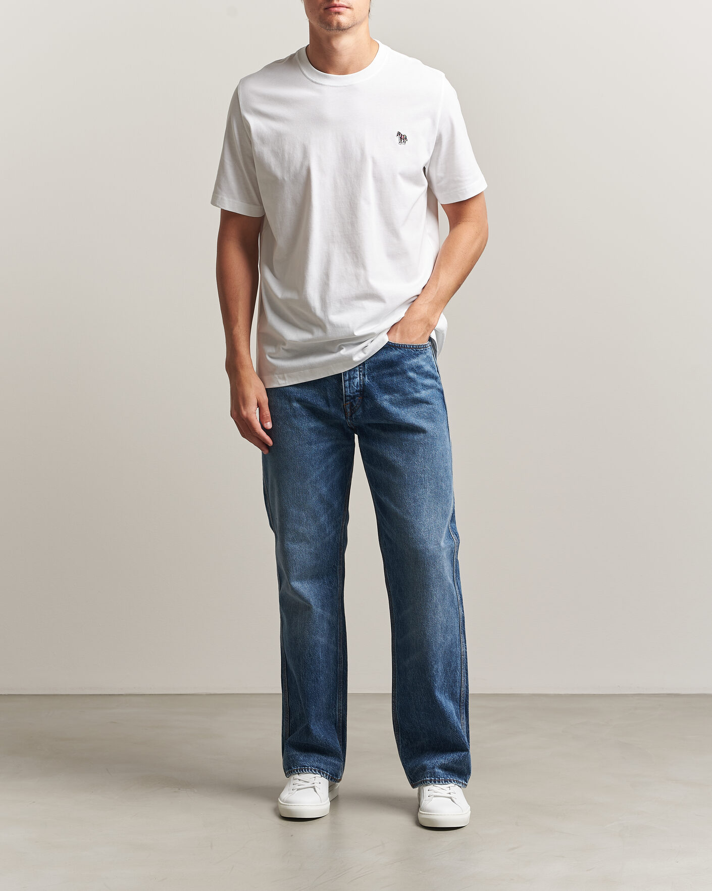 Mies | T-paidat | PS Paul Smith | Organic Cotton Zebra T-Shirt White