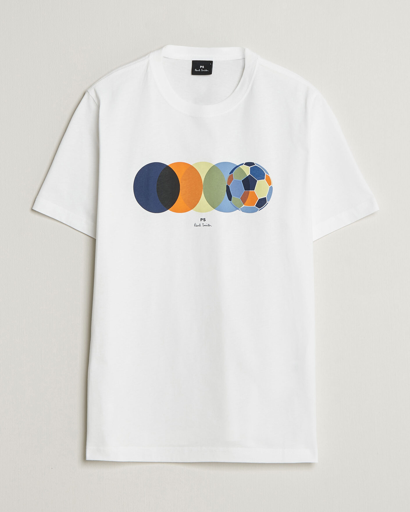 Mies | T-paidat | PS Paul Smith | Football Crew Neck T-Shirt White