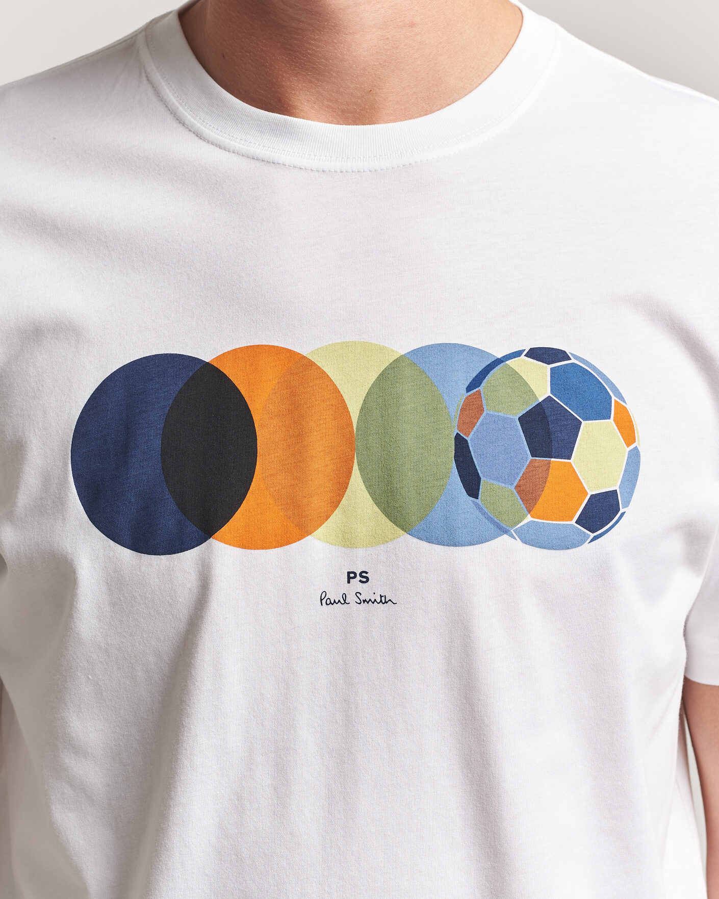 Mies | T-paidat | PS Paul Smith | Football Crew Neck T-Shirt White