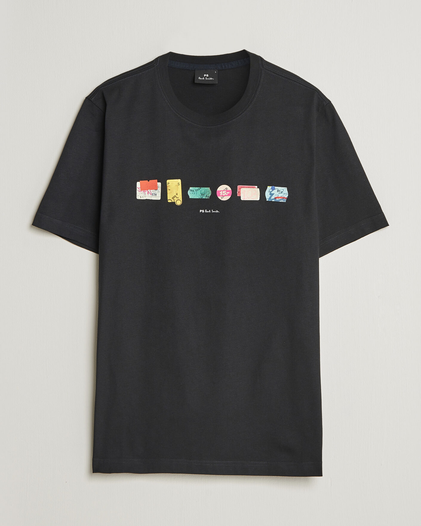 Mies | T-paidat | PS Paul Smith | In A Row Crew Neck T-Shirt Black