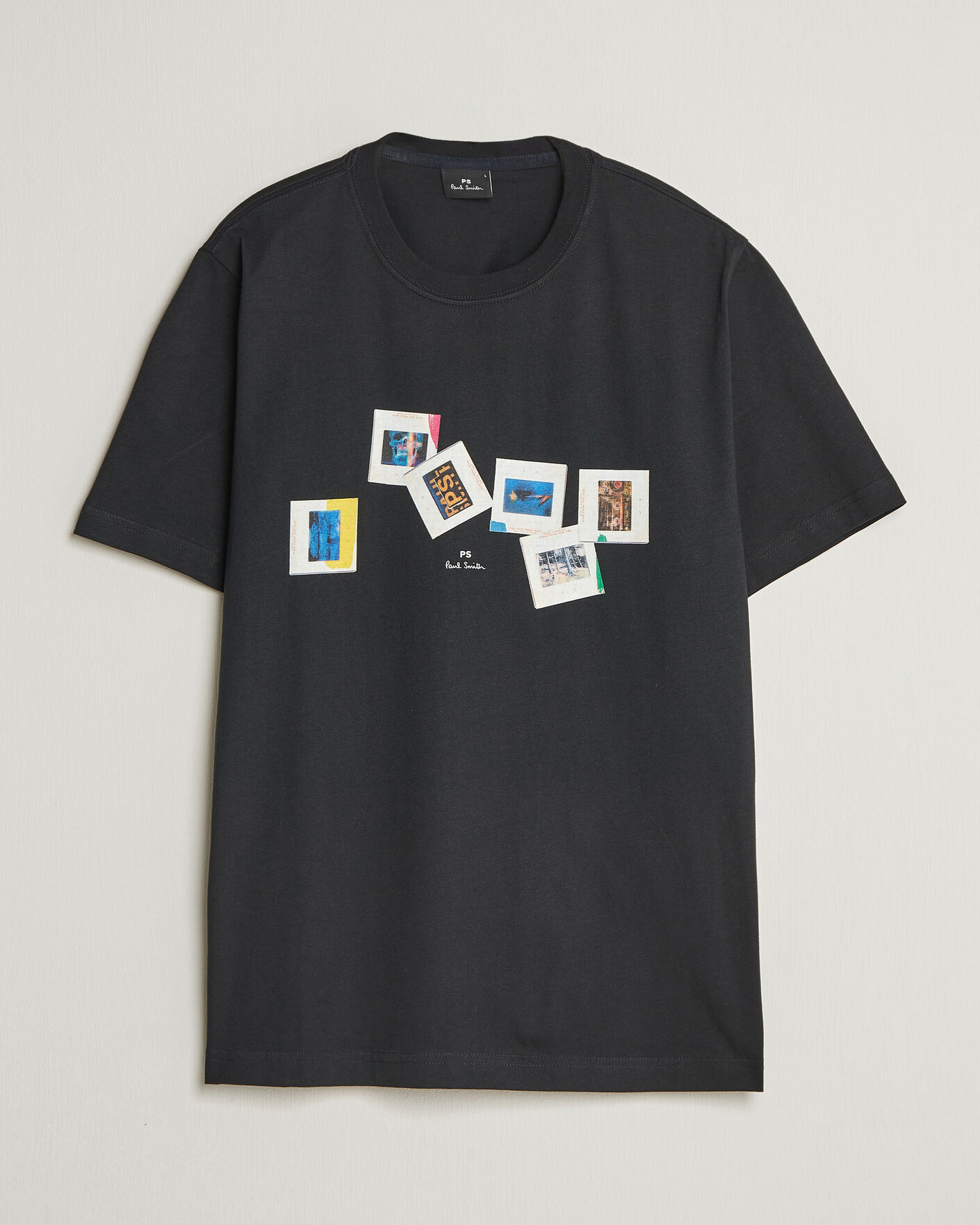 Mies | T-paidat | PS Paul Smith | Slides Crew Neck T-Shirt Black