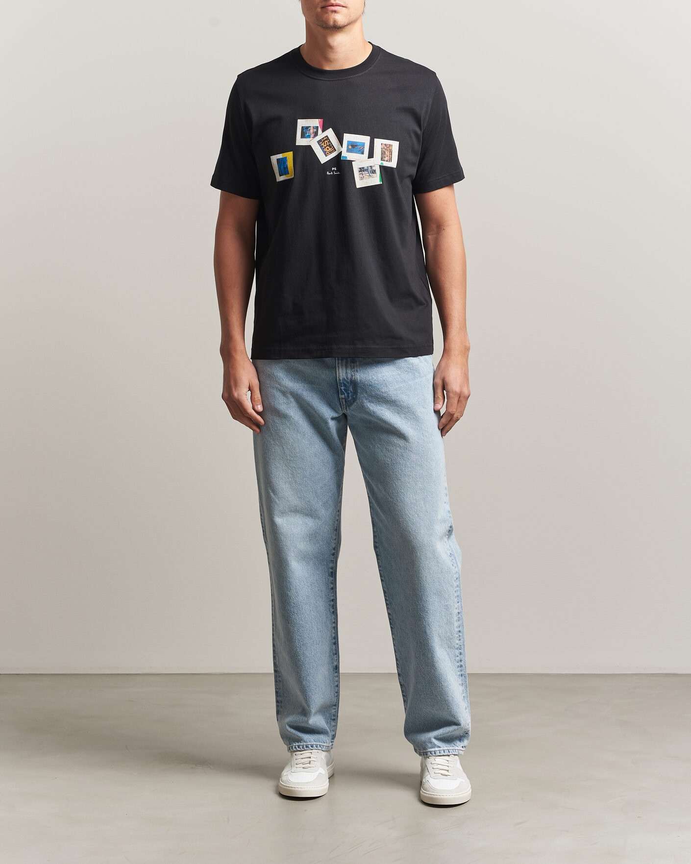 Mies | T-paidat | PS Paul Smith | Slides Crew Neck T-Shirt Black