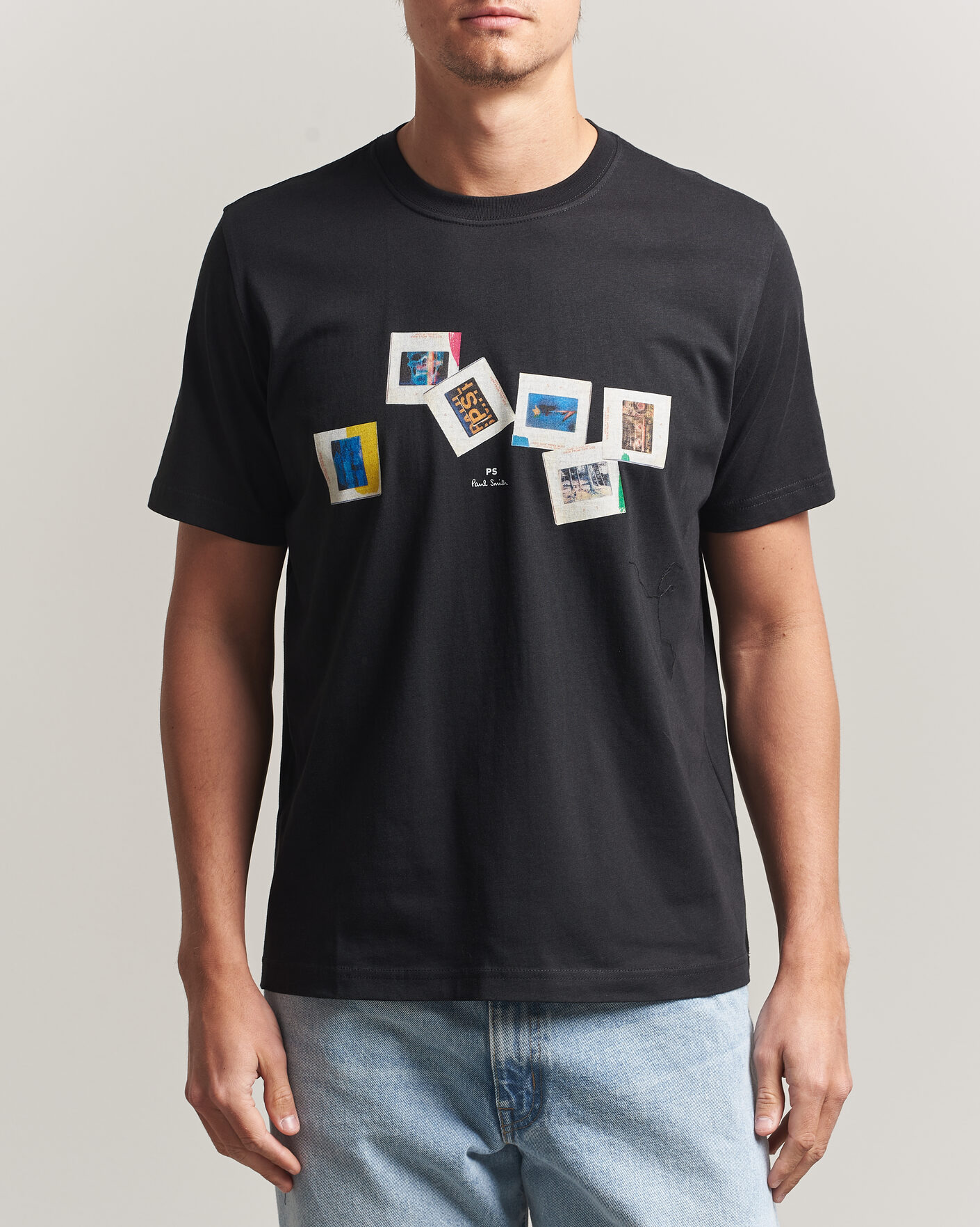 Mies | T-paidat | PS Paul Smith | Slides Crew Neck T-Shirt Black