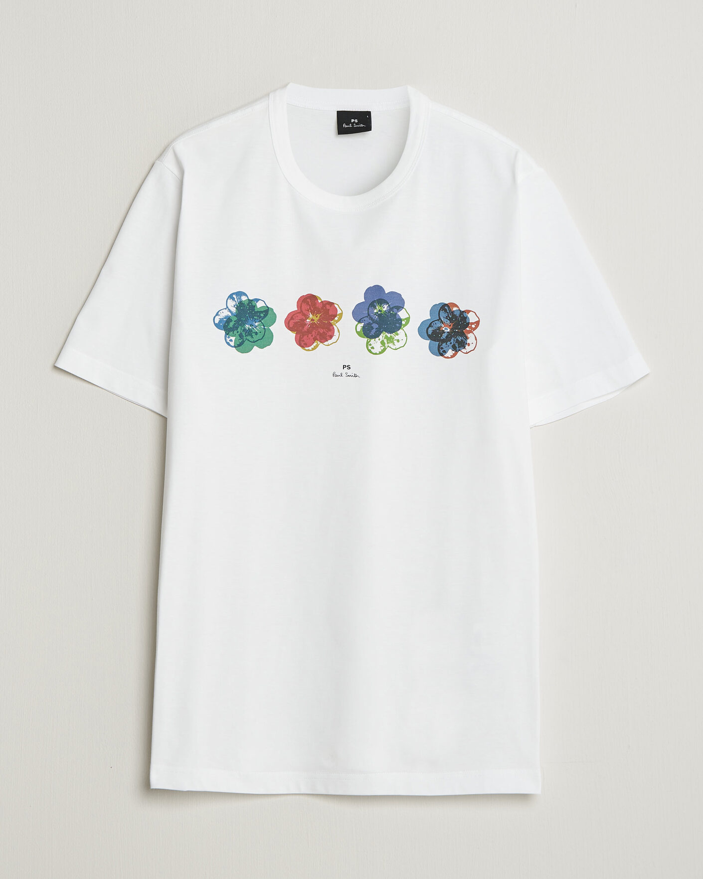 Mies | T-paidat | PS Paul Smith | Flower Crew Neck T-Shirt White