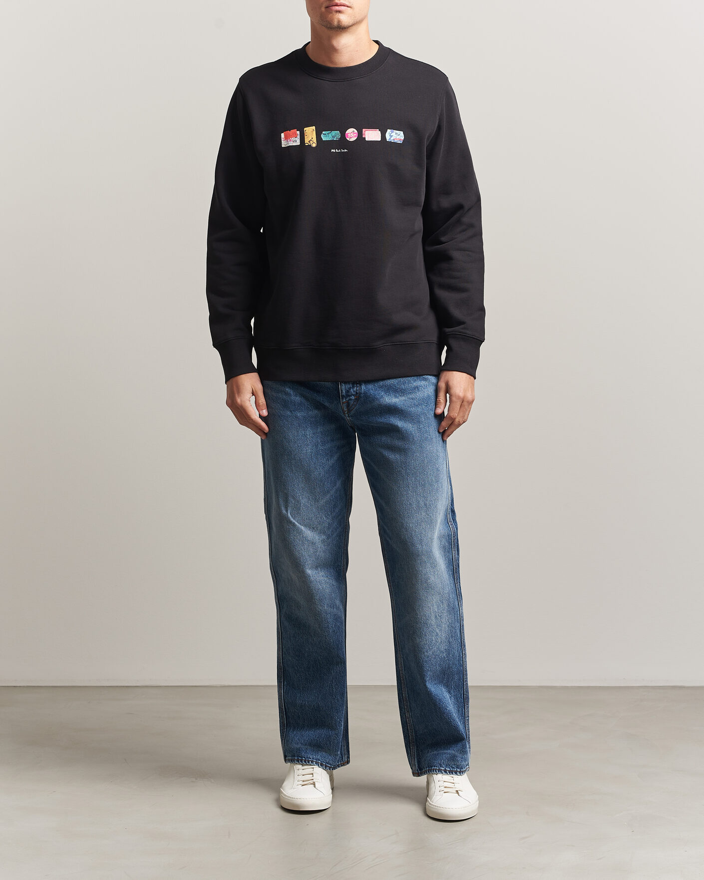 Mies | Puserot | PS Paul Smith | In A Row Crew Neck Sweatshirt Black